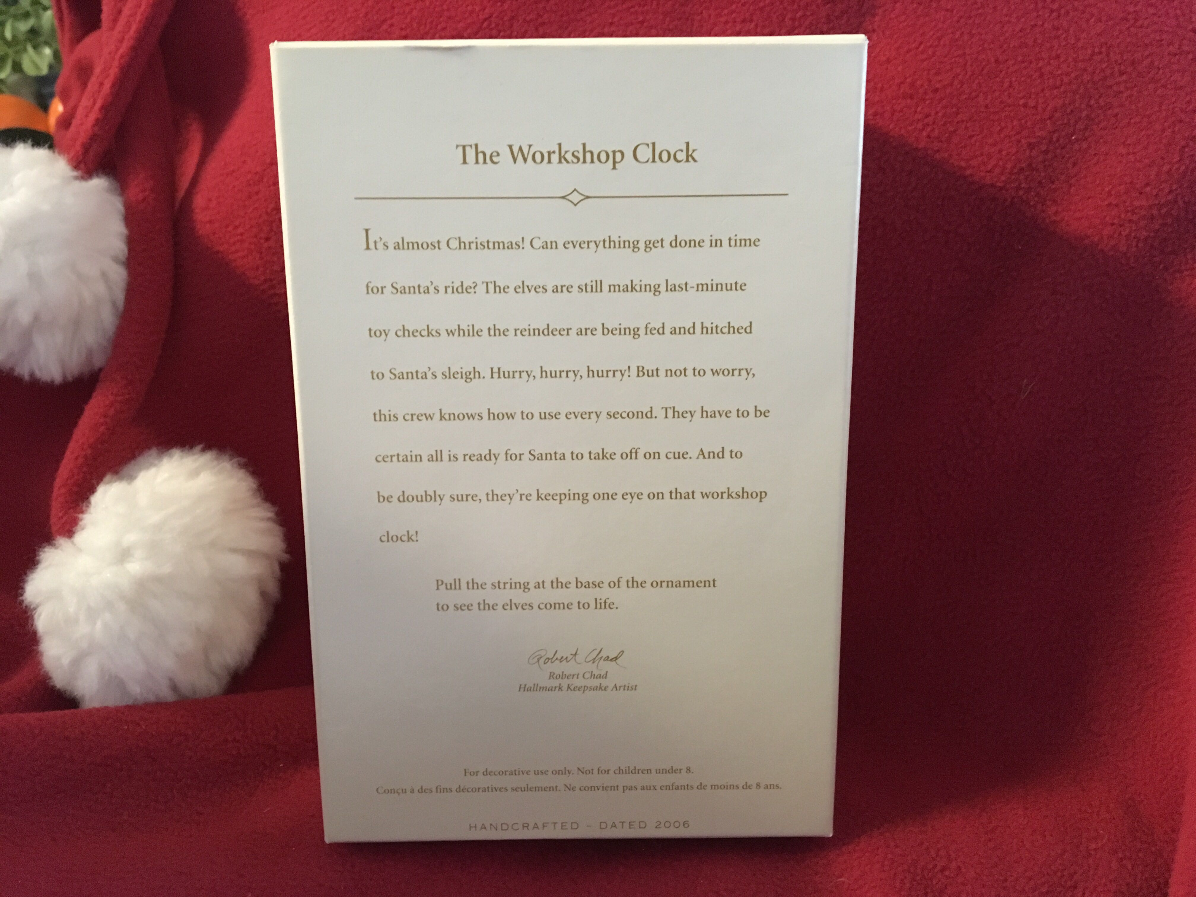 Workshop Clock, The - Clocks (Keepsake CLUB Ornament) ornament collectible [Barcode 015012939491] - Main Image 2