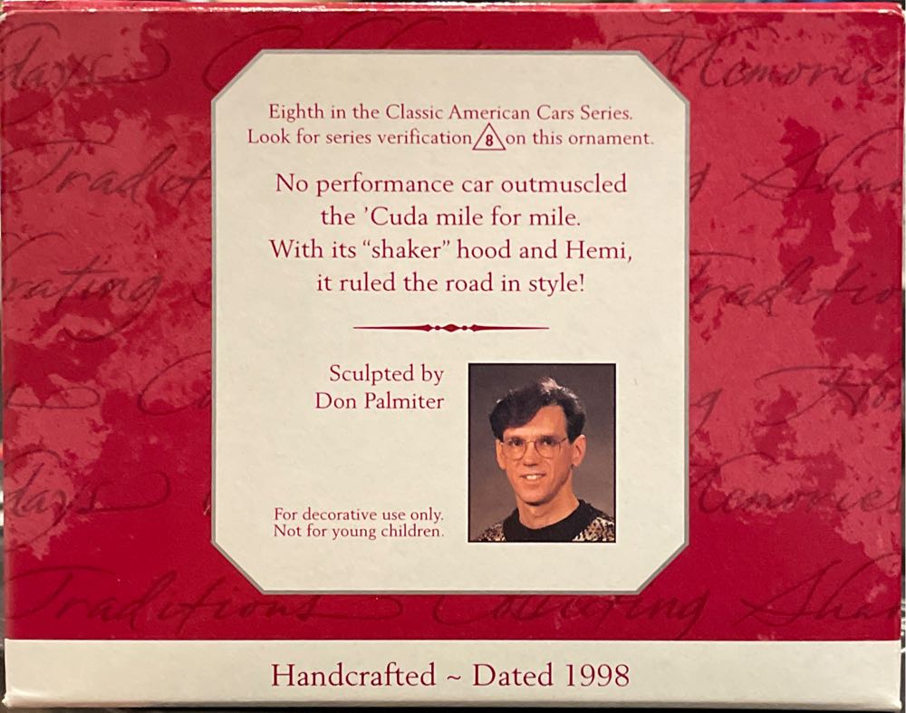 1970 Plymouth Hemi ‘Cuda - Classic American Cars (Classic American Cars) ornament collectible [Barcode 015012432114] - Main Image 2