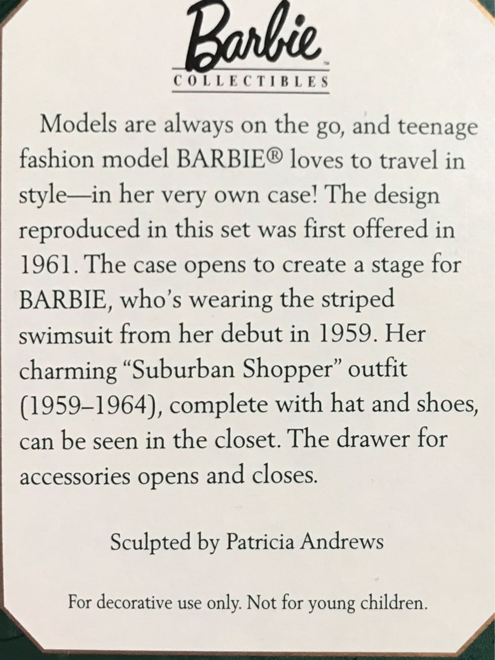 Barbie: Travel Case And Barbie - Barbie Case And Doll (Barbie) ornament collectible [Barcode 015012522846] - Main Image 2