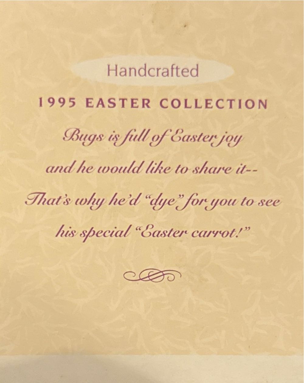 Easter Collection Bugs Bunny (Easter Artist) - Looney Tunes (Cartoon Characters) ornament collectible [Barcode 015012246384] - Main Image 2