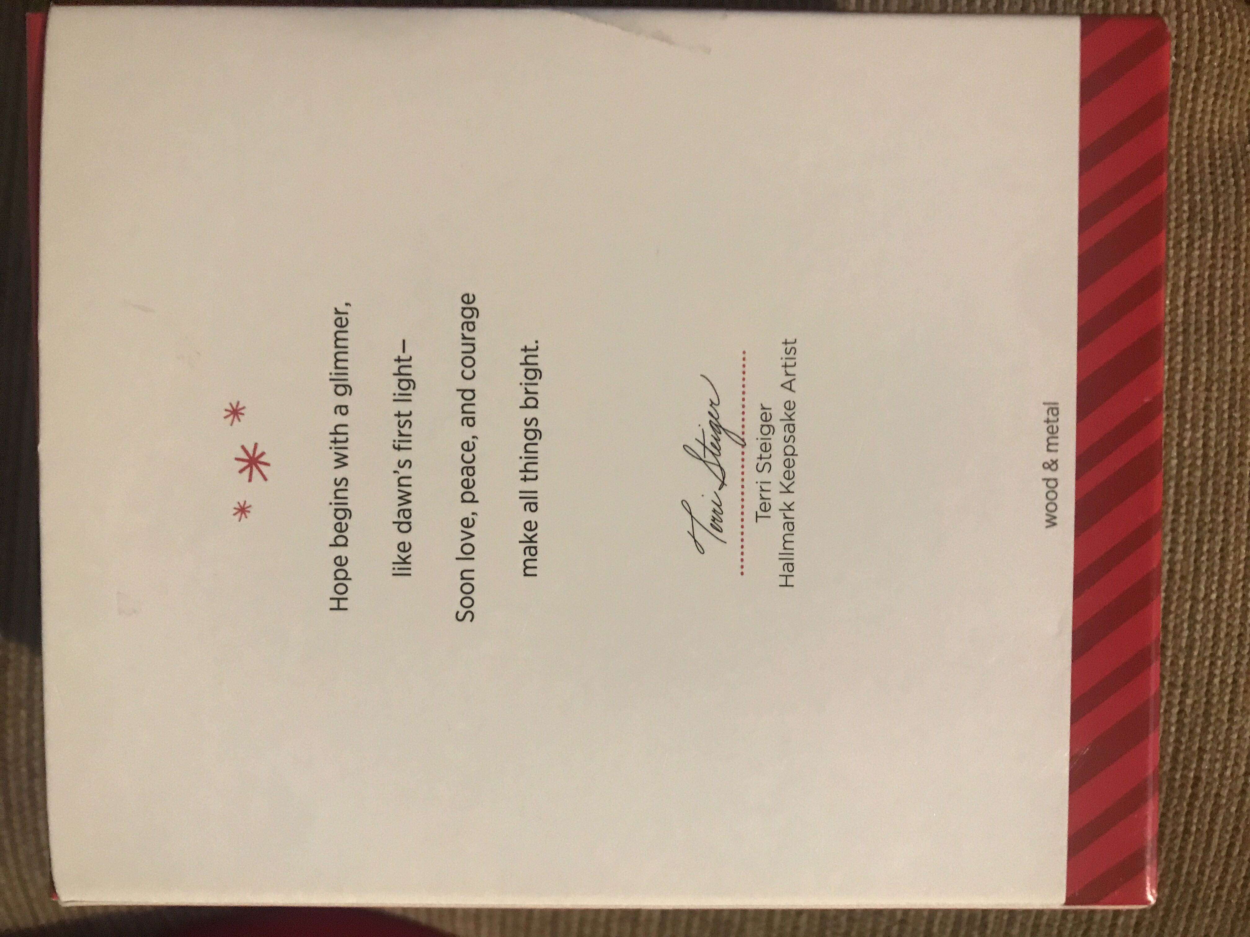 Hope Shines Bright - Reindeer ornament collectible [Barcode 795902439163] - Main Image 2