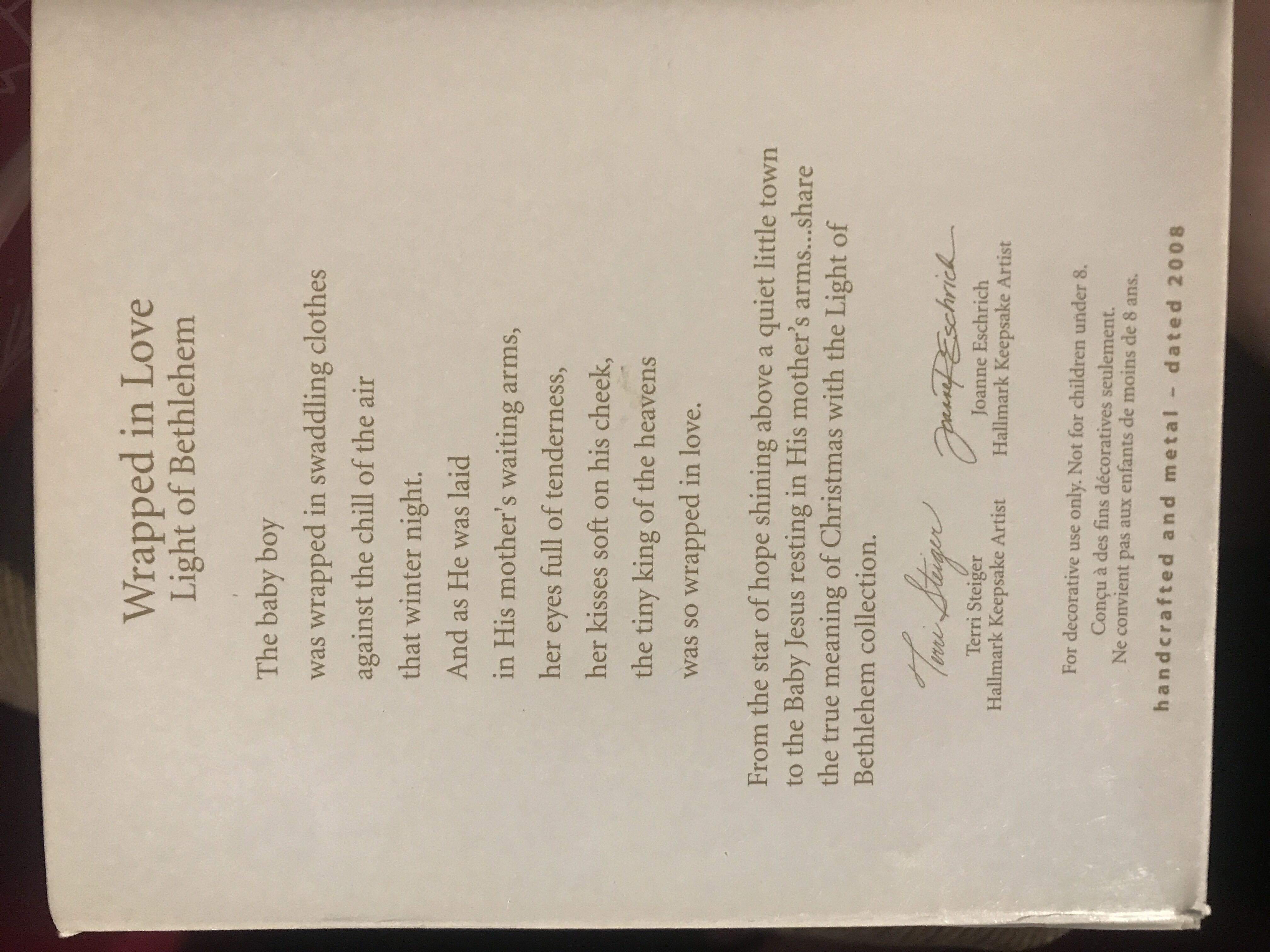 Wrapped In Love Light Of Bethlehem  ornament collectible [Barcode 795902056353] - Main Image 2