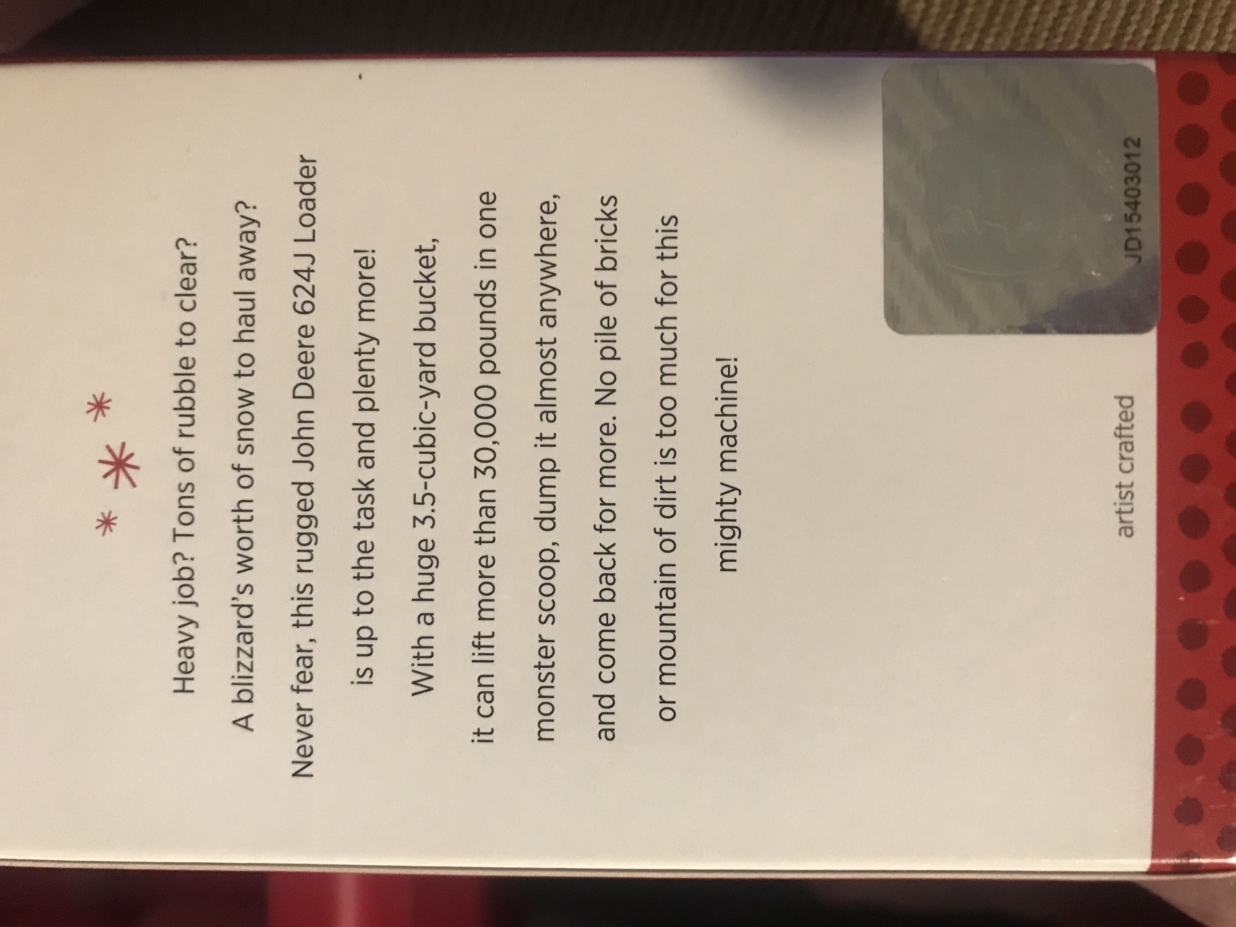 John Deere 624J Loader - John Deere (John Deere) ornament collectible [Barcode 795902370572] - Main Image 2