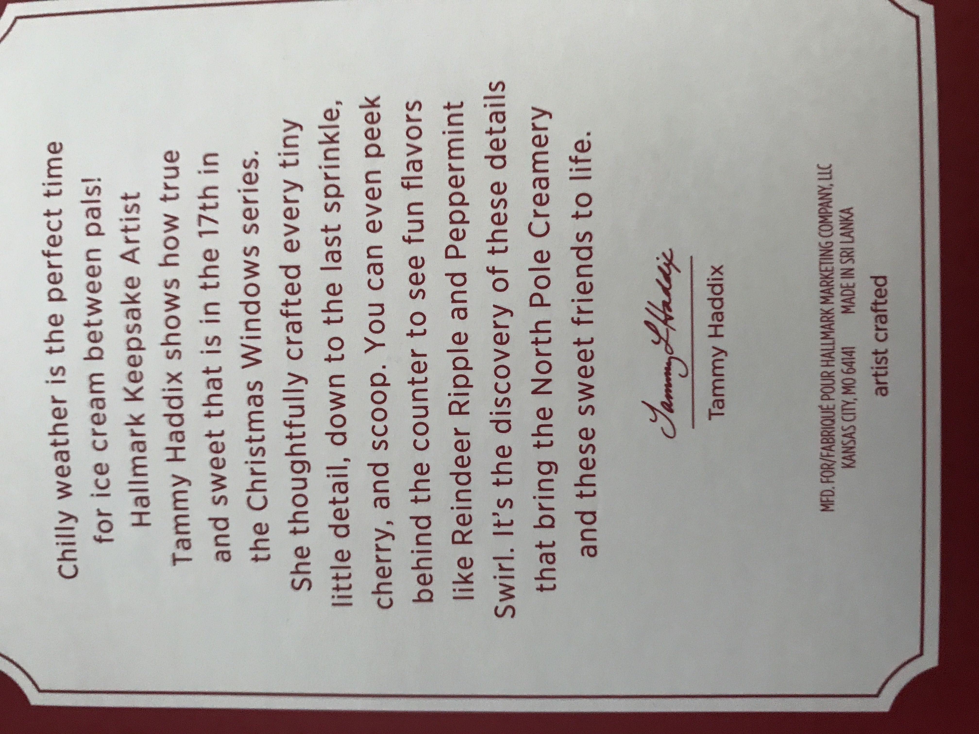 Christmas Window #17 2019, North Pole Creamery - Christmas Windows (17th In Series: North Pole Creamery) ornament collectible [Barcode 763795455454] - Main Image 2