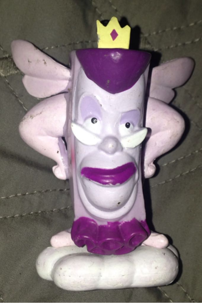 Krinkles Man with Red & White Striped Hat, Christmas tree on chest and holding stars