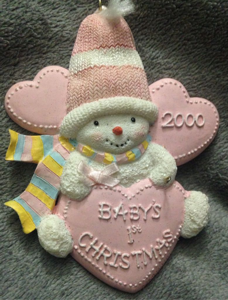 Baby’s 1st Christmas 2000 Girl Snowoman  ornament collectible - Main Image 1