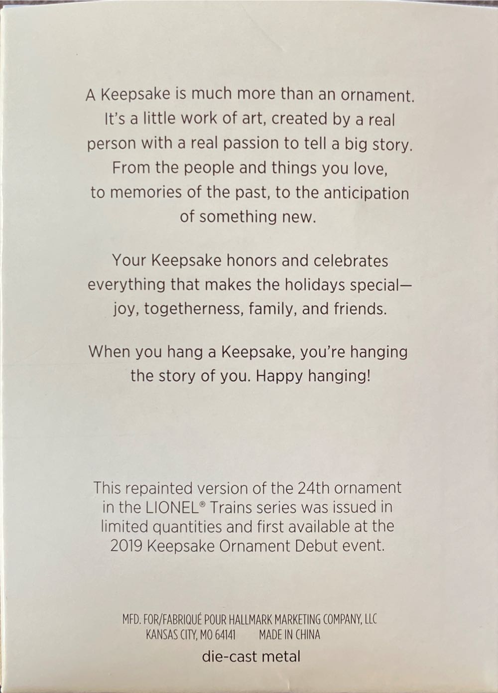 1001 Scout Locomotive - Lionel Train Series (Trains) ornament collectible [Barcode 763795458134] - Main Image 2