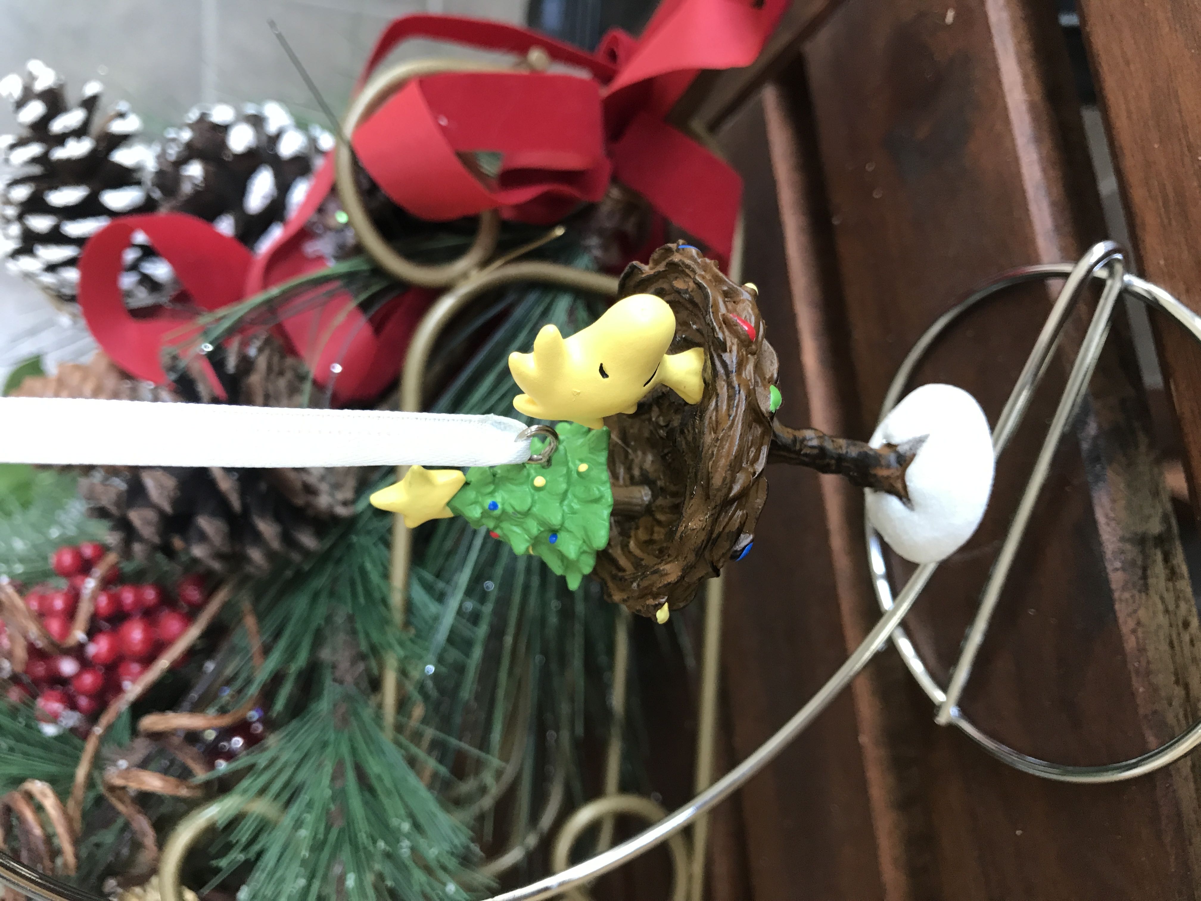 Woodstock (in Nest With Christmas Tree) - The Peanuts Gang (Woodstock) ornament collectible [Barcode 763795570010] - Main Image 2