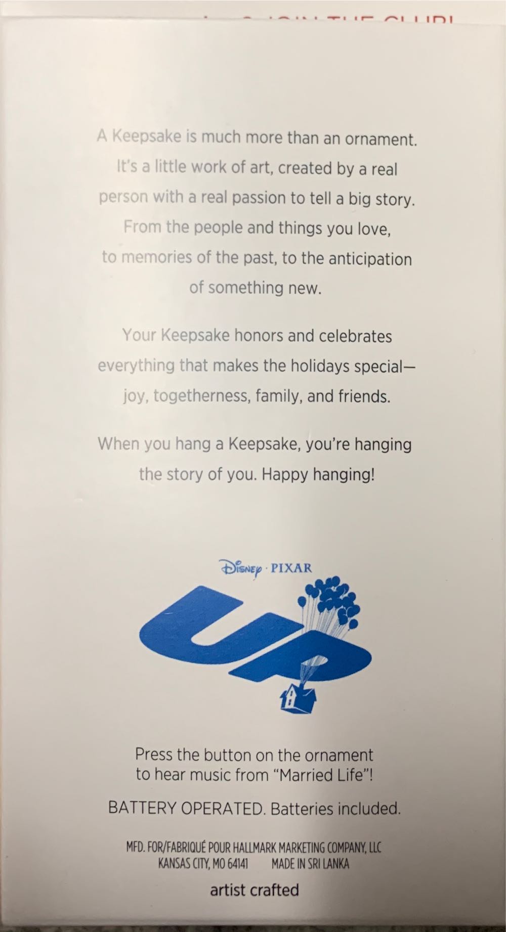 Disney Pixar up - Hot Air Balloon (Up) ornament collectible [Barcode 763795409747] - Main Image 2