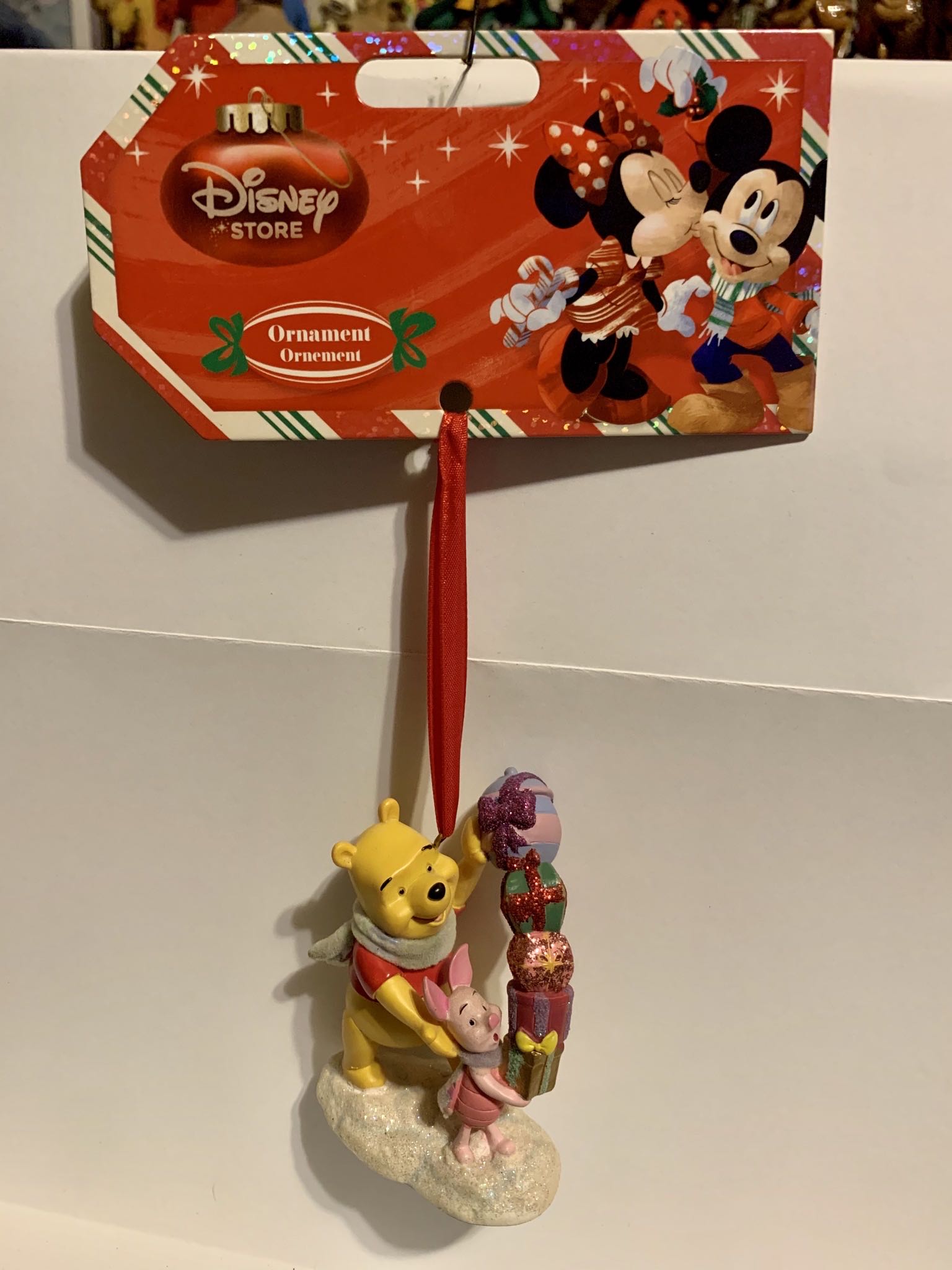 Winnie the Pooh & Piglet with Stack of Gifts  ornament collectible - Main Image 2