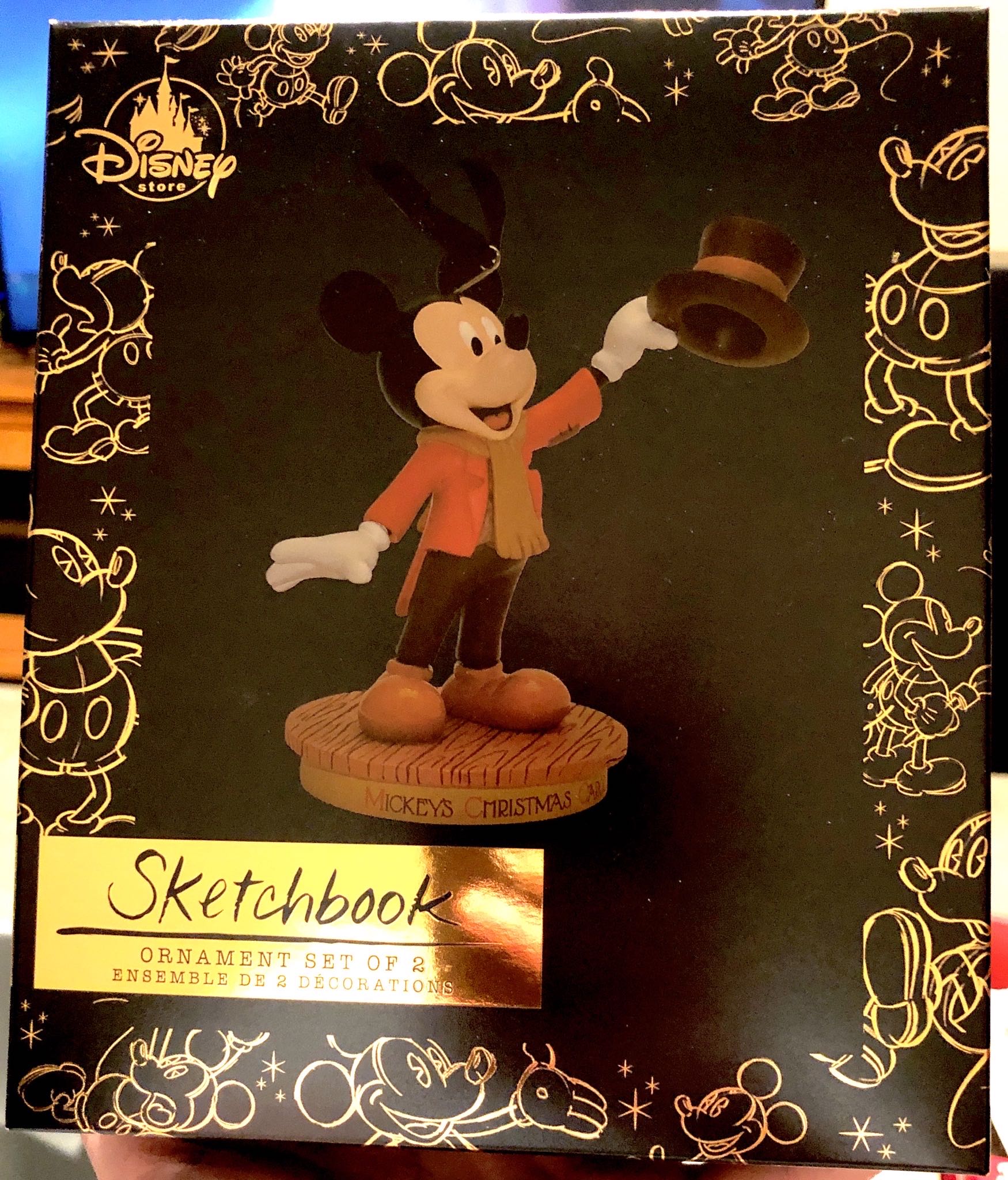 Mickey & Morty Mouse as Bob & Tiny Tim Cratchit - Sketchbook Ornaments (Disney’s Mickey’s Christmas Carol) ornament collectible [Barcode 465058477882] - Main Image 2