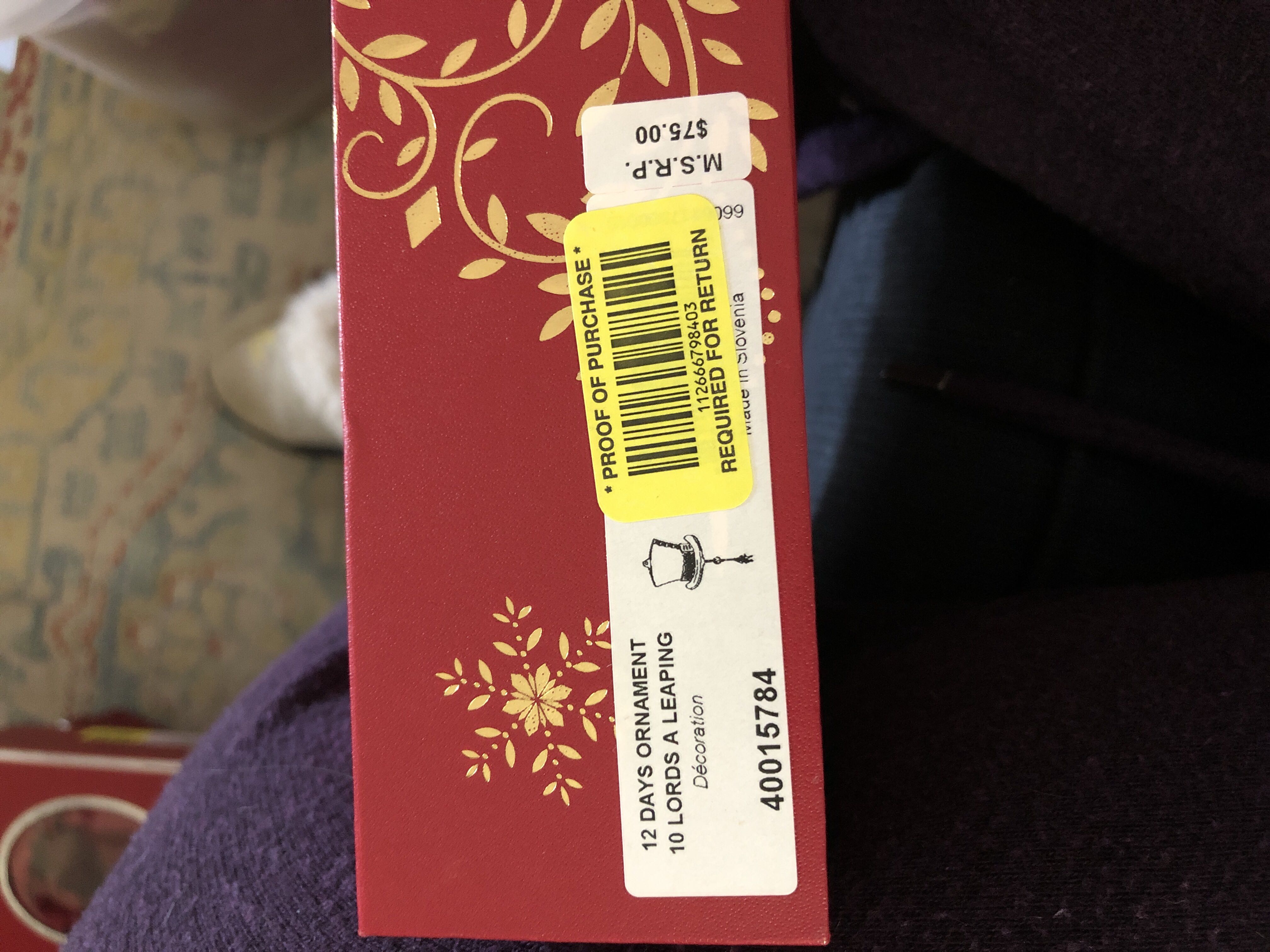 Father Christmas, White Robe with Red Birds