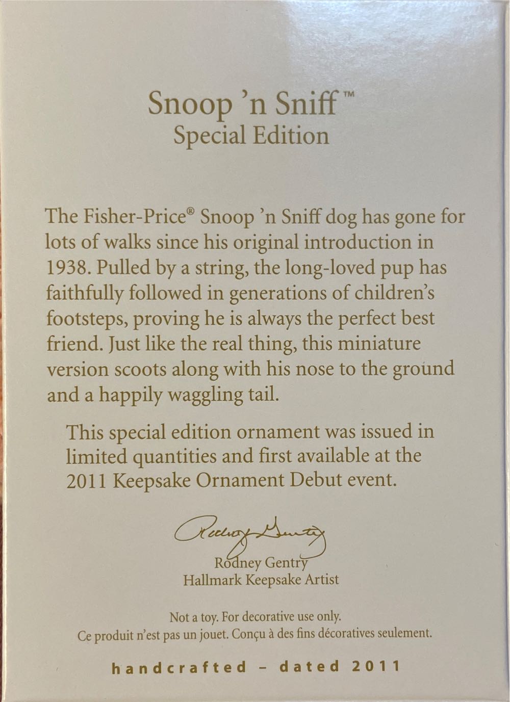 Snoop ‘n’ Sniff - Fisher Price (Toys and Games) ornament collectible [Barcode 795902205348] - Main Image 2