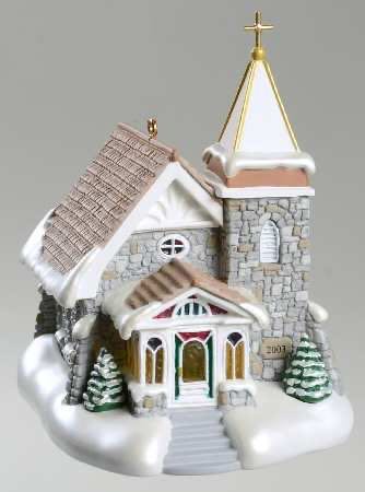 Church Candlelight Services #6 (2003) Fieldstone Church - Candlelight Services (Church, Magic, Legacy Cord) ornament collectible [Barcode 015012722932] - Main Image 2