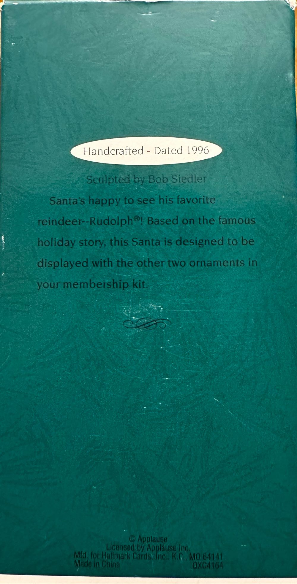 Santa 1996 Club Membership - Club Membership (Toy Shop Santa) ornament collectible - Main Image 3