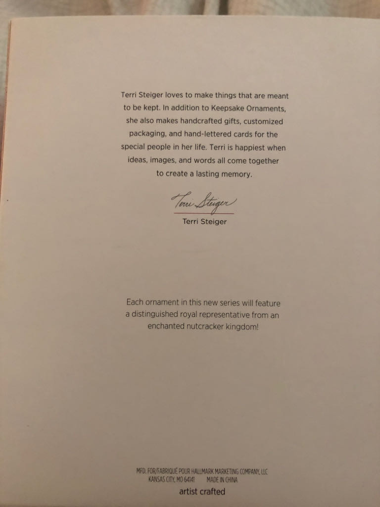 Noble Nutcracker Snowfall Prince - Noble Nutcrackers (Nutcracker) ornament collectible [Barcode 763795456109] - Main Image 2