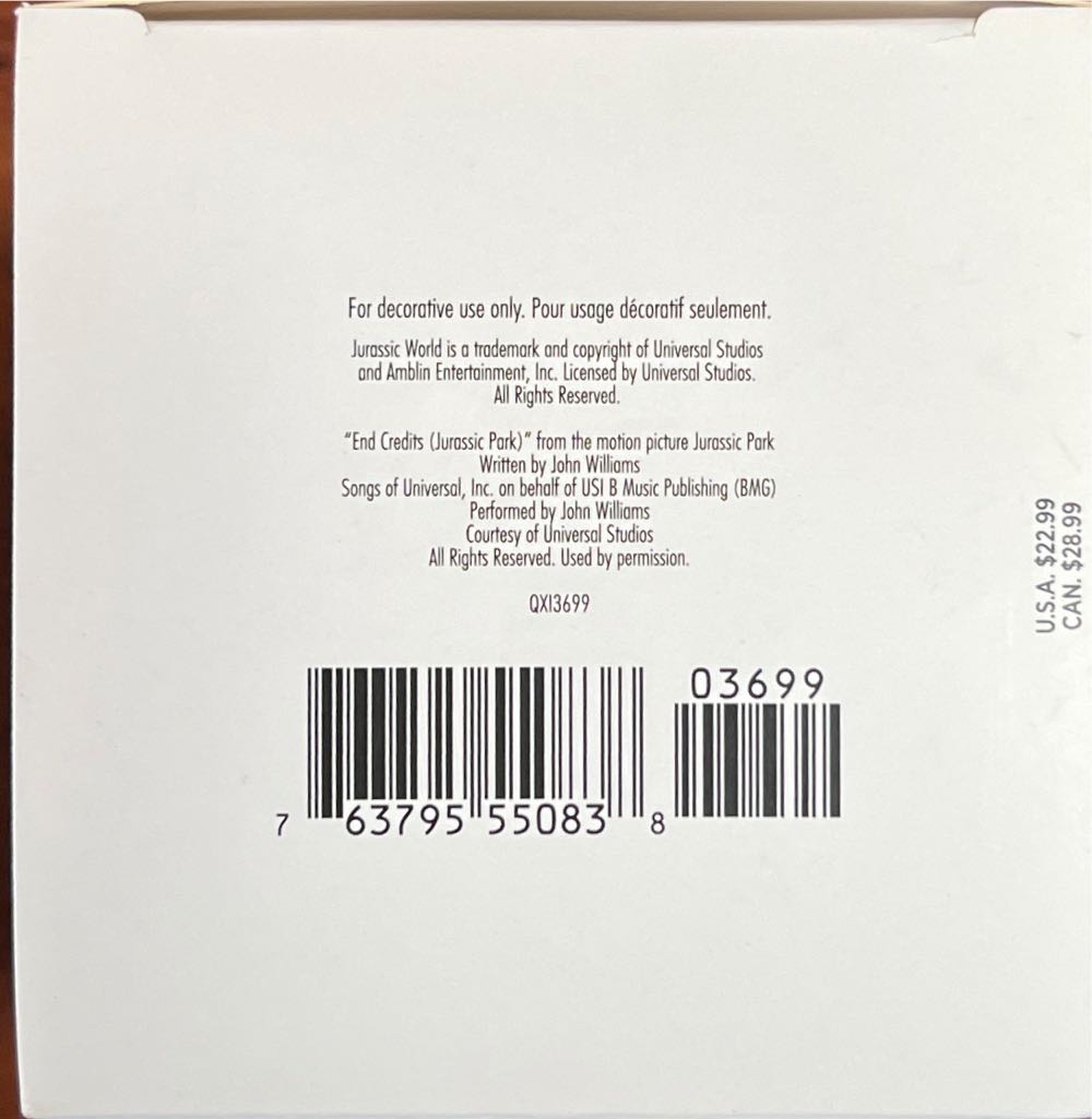 When Dinosaurs Rules The Earth Jurassic Park - Jurassic Park (Movie & Television) ornament collectible [Barcode 763795550838] - Main Image 3