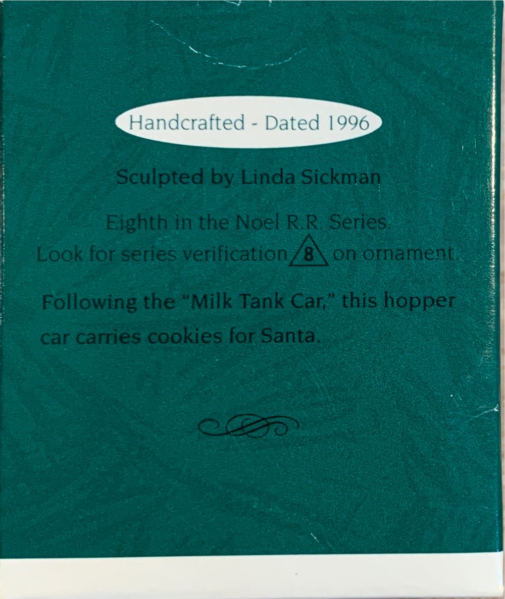 Noel R.R. #8 - Cookie Car - Noel R. R. Miniature (Miniature Railroad) ornament collectible [Barcode 015012290288] - Main Image 2