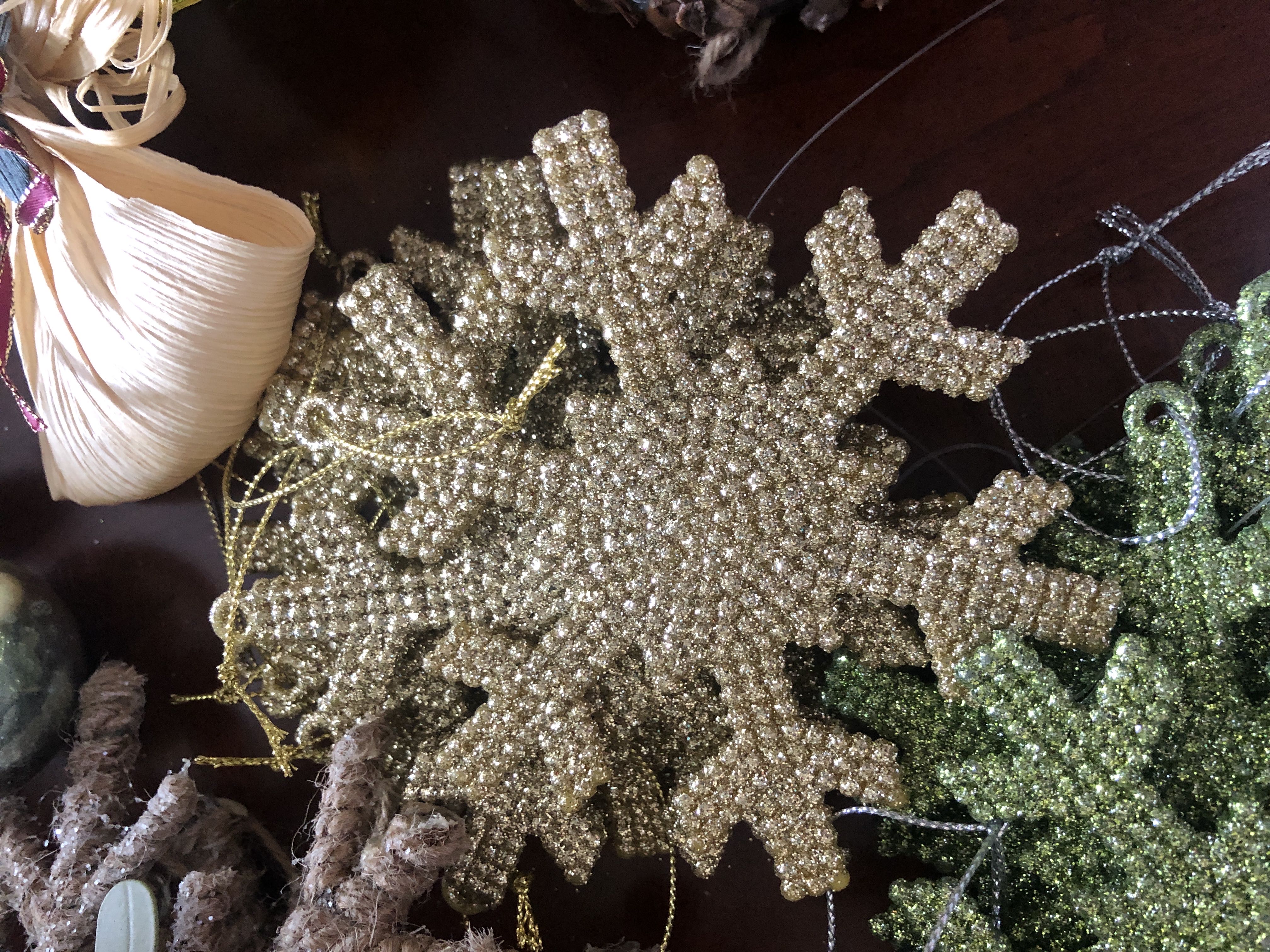 Walmart Glitter Snowflake  ornament collectible - Main Image 2