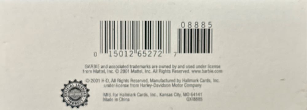 Barbie: Harley-Davidson Barbie 2001 - Barbie (Barbie) ornament collectible [Barcode 015012652727] - Main Image 3