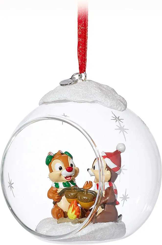 Chip ’n Dale Glass Globe Sketchbook Ornament - Disney Sketchbook (Chip ‘n Dale) ornament collectible [Barcode 465061590196] - Main Image 2