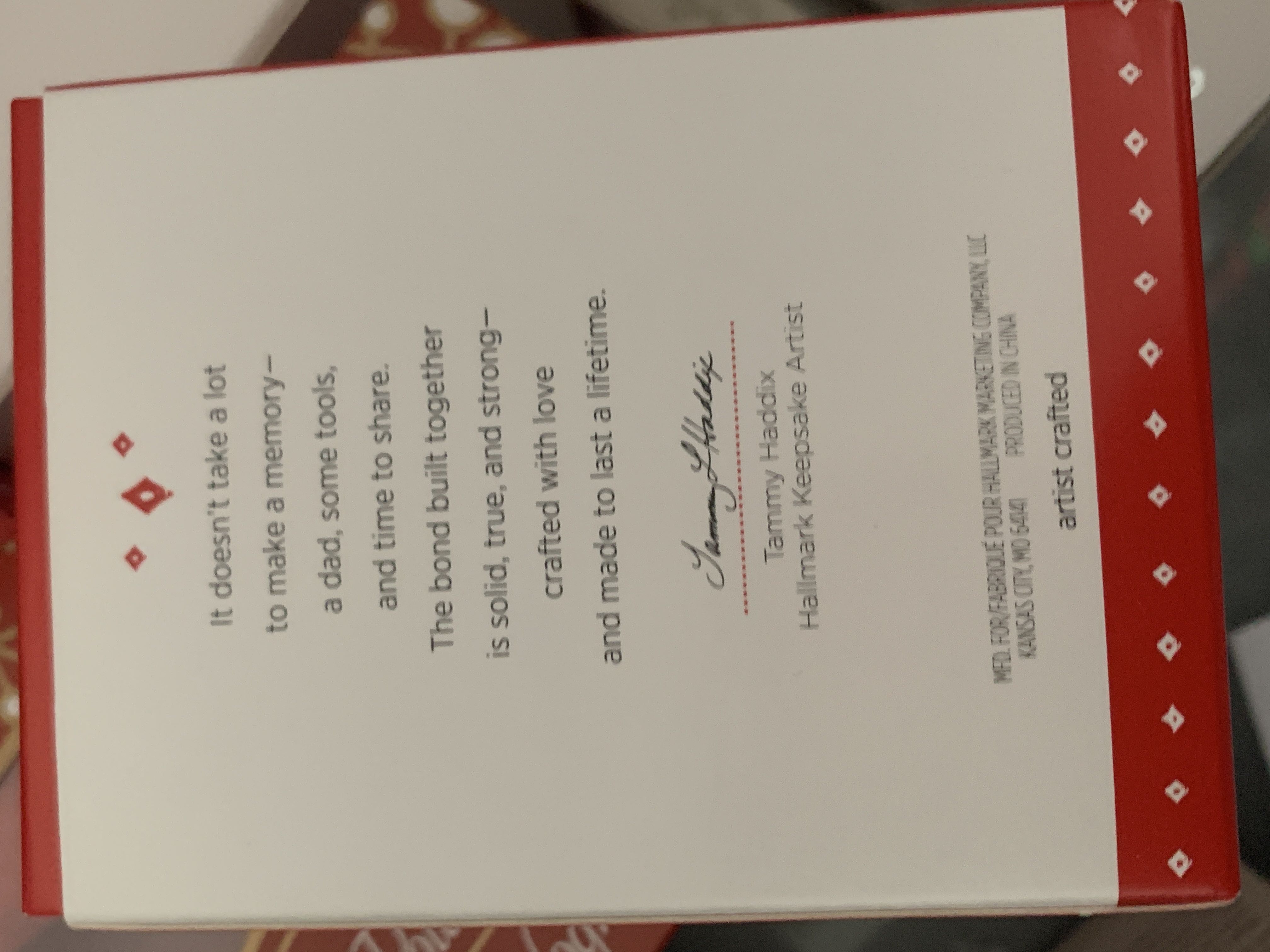 Building Memories - Father/Son ornament collectible [Barcode 763795945955] - Main Image 2