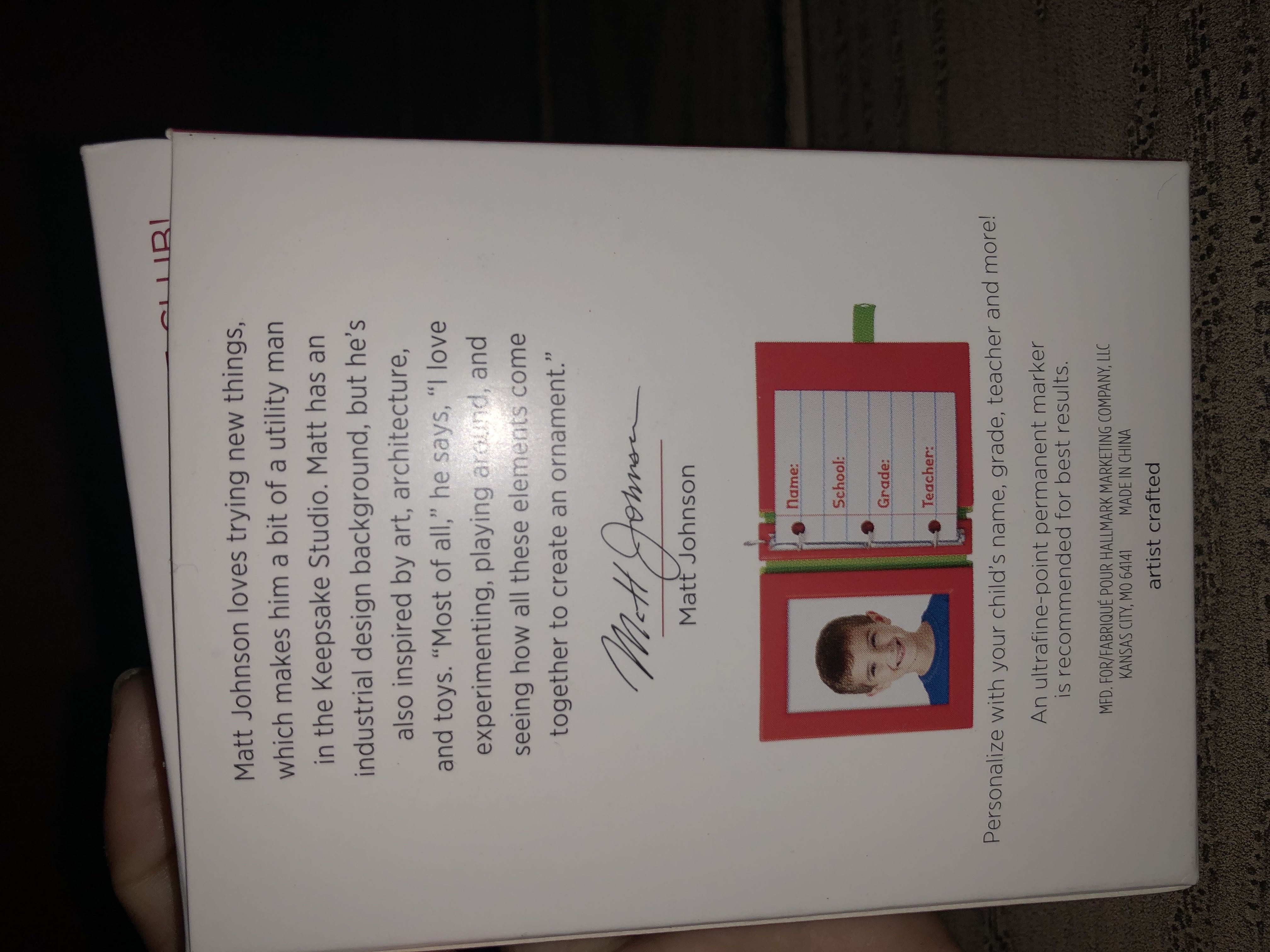 School Days - Hallmark Keepsake (Hallmark Keepsake) ornament collectible [Barcode 763795550814] - Main Image 3