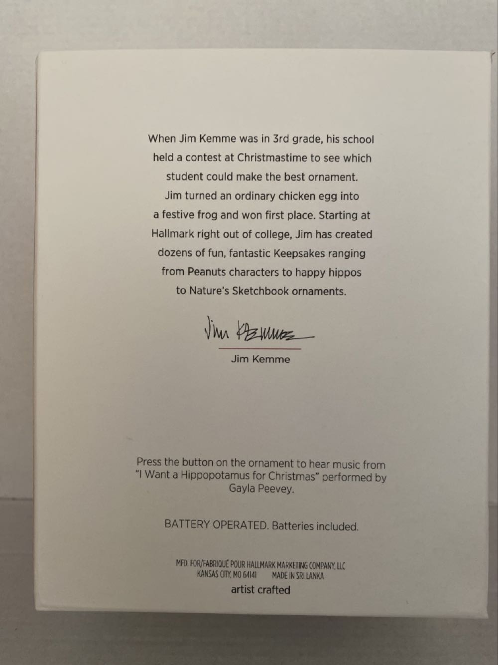 I Want A Hippopotamus For Christmas - Magic (Magic) ornament collectible [Barcode 763795469826] - Main Image 2