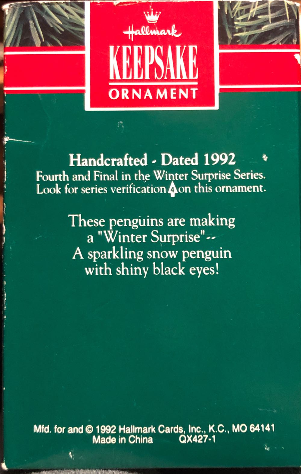 Winter Surprise #4 & Final - Winter Surprise (Penguins) ornament collectible [Barcode 070000027475] - Main Image 2