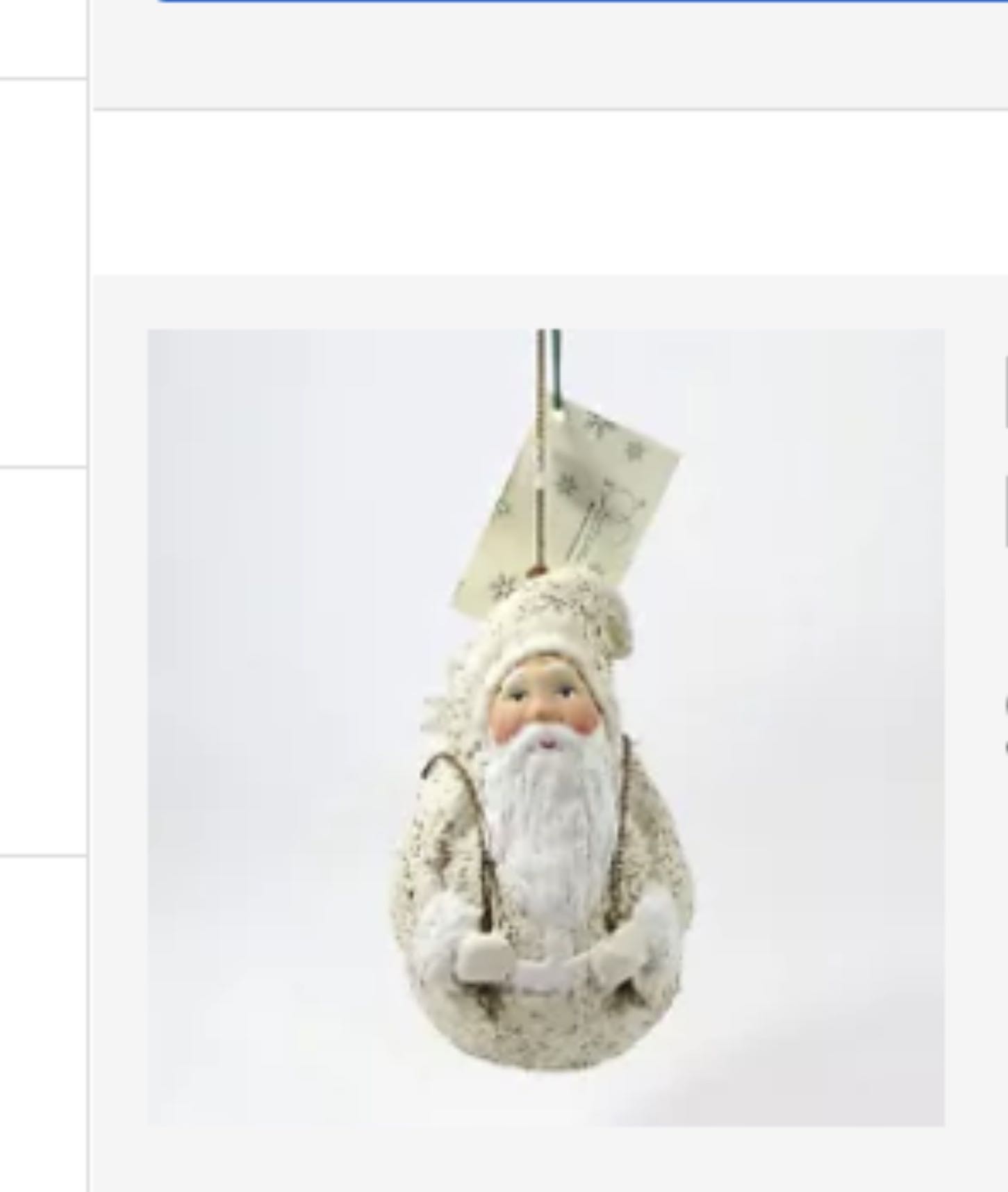 D56 White Father Frost Roly Poly Santa - Father Frost ornament collectible - Main Image 2