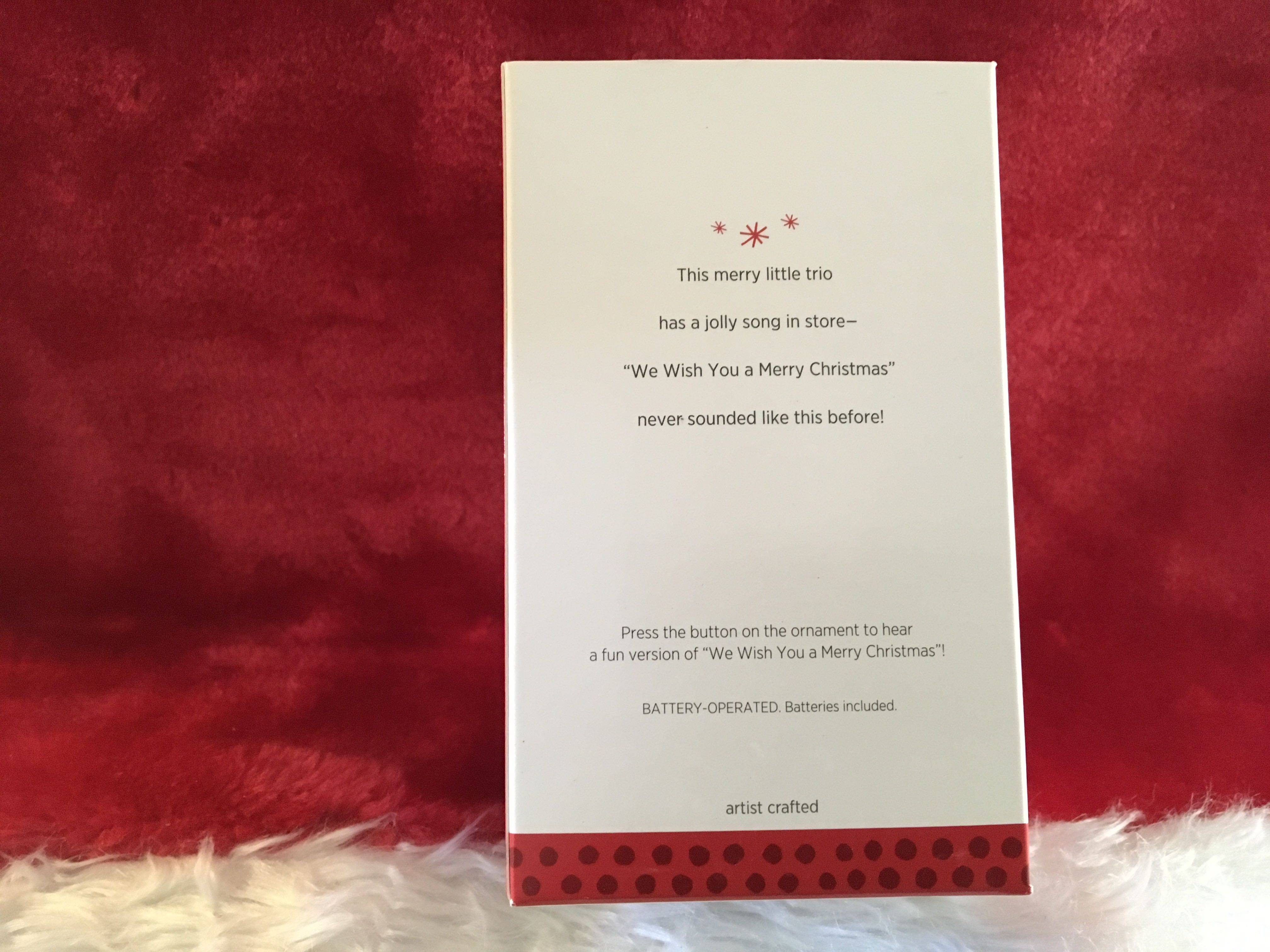 Merry Christmas Trio  (Magic Sound) ornament collectible [Barcode 795902358068] - Main Image 2