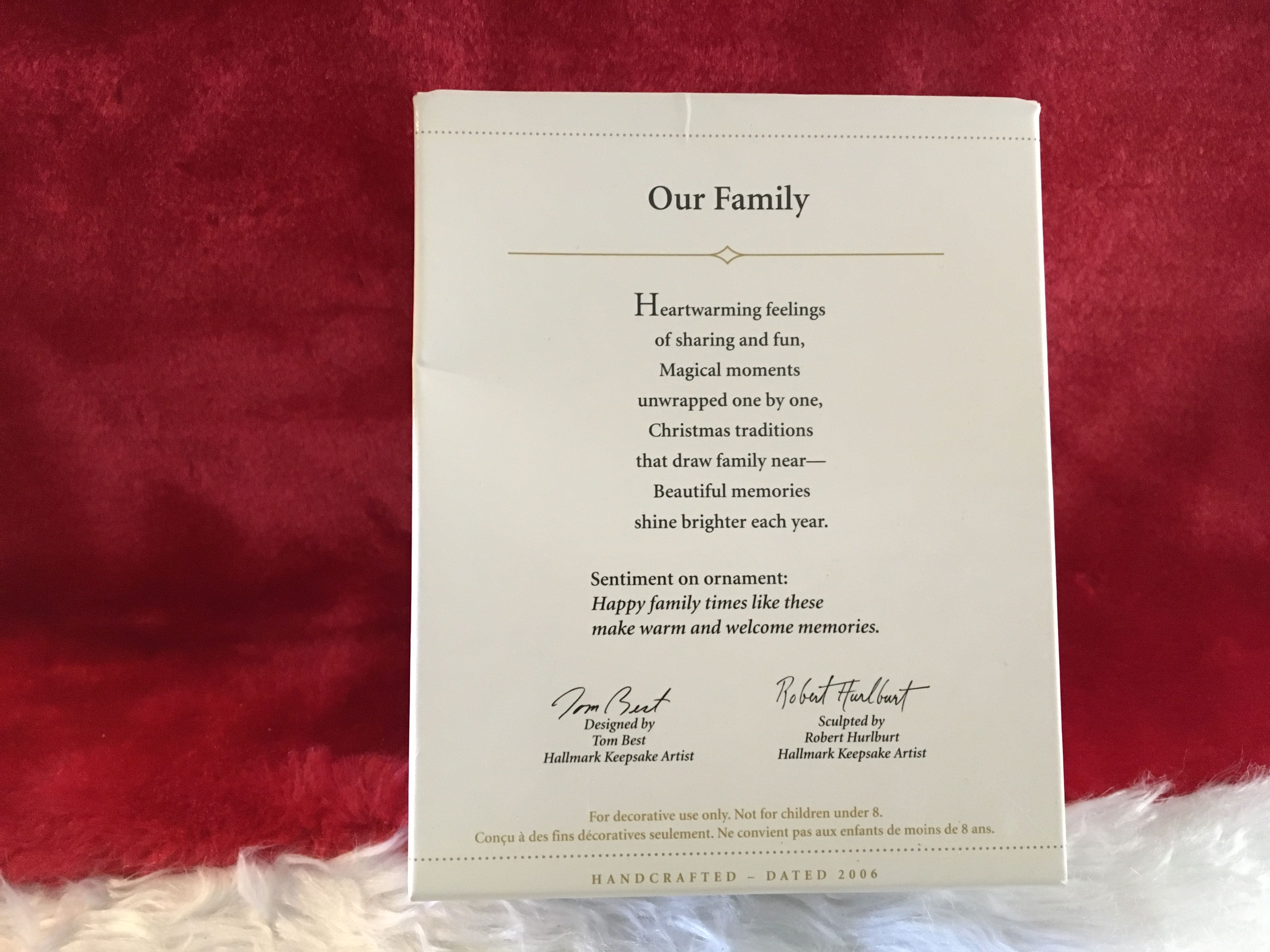 Our Family  ornament collectible [Barcode 015012926798] - Main Image 2