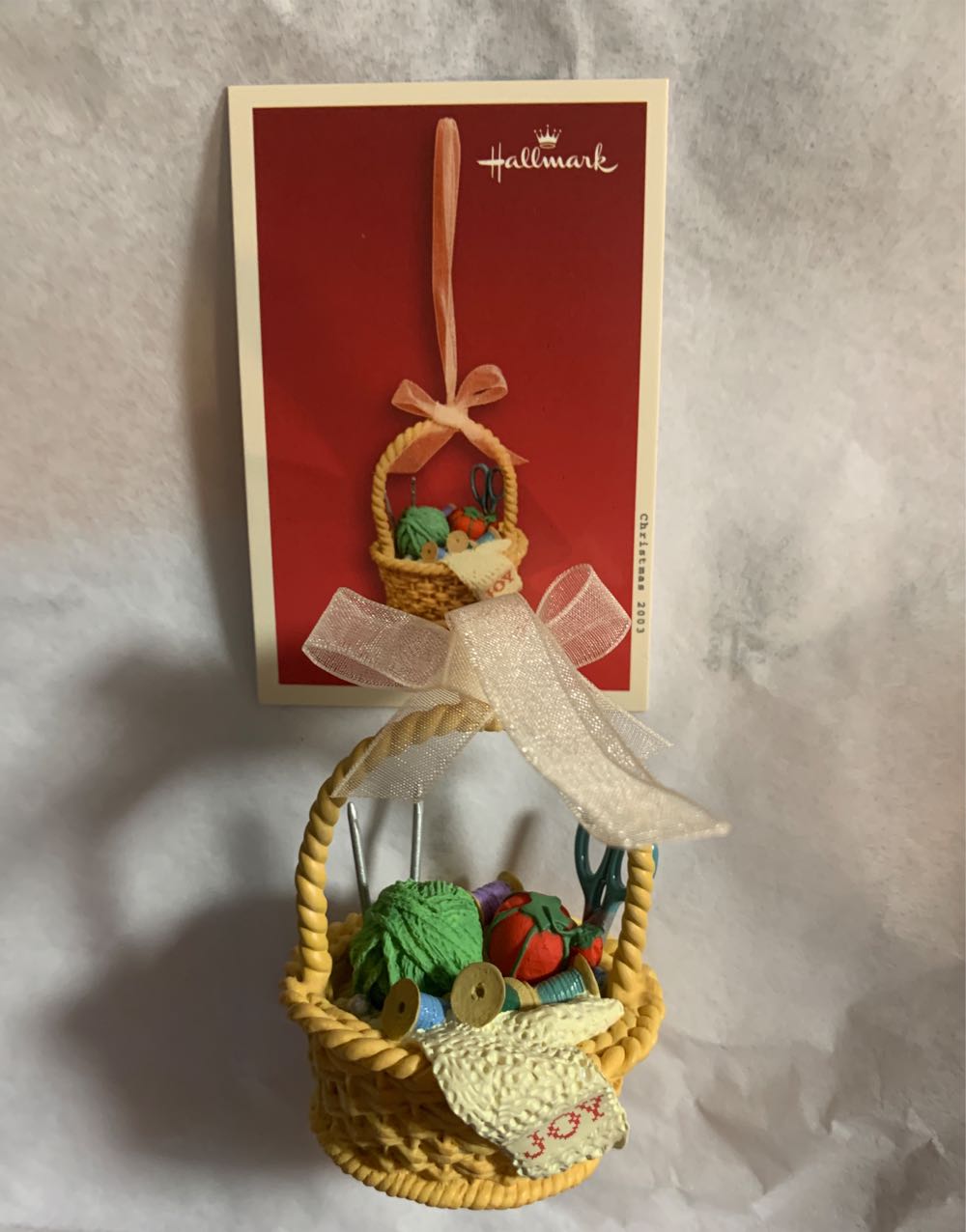 Basket Of Joy - JOY (Sewing) ornament collectible [Barcode 015012736496] - Main Image 3