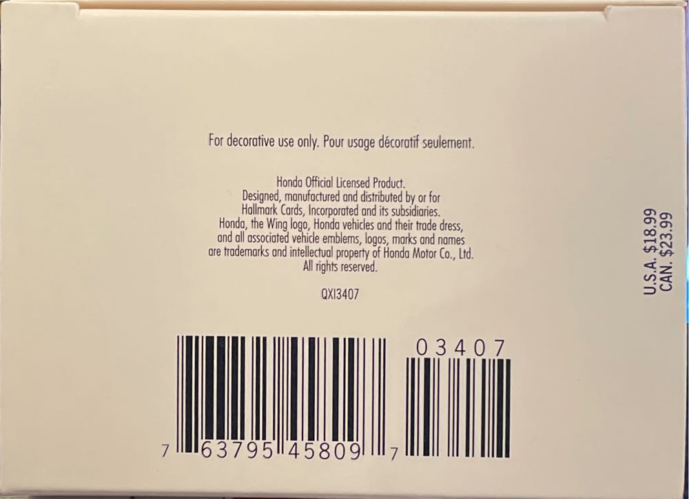 Motor Cycle 1992 NR750 - Honda Motorcycles (Motorcycles) ornament collectible [Barcode 763795458097] - Main Image 3