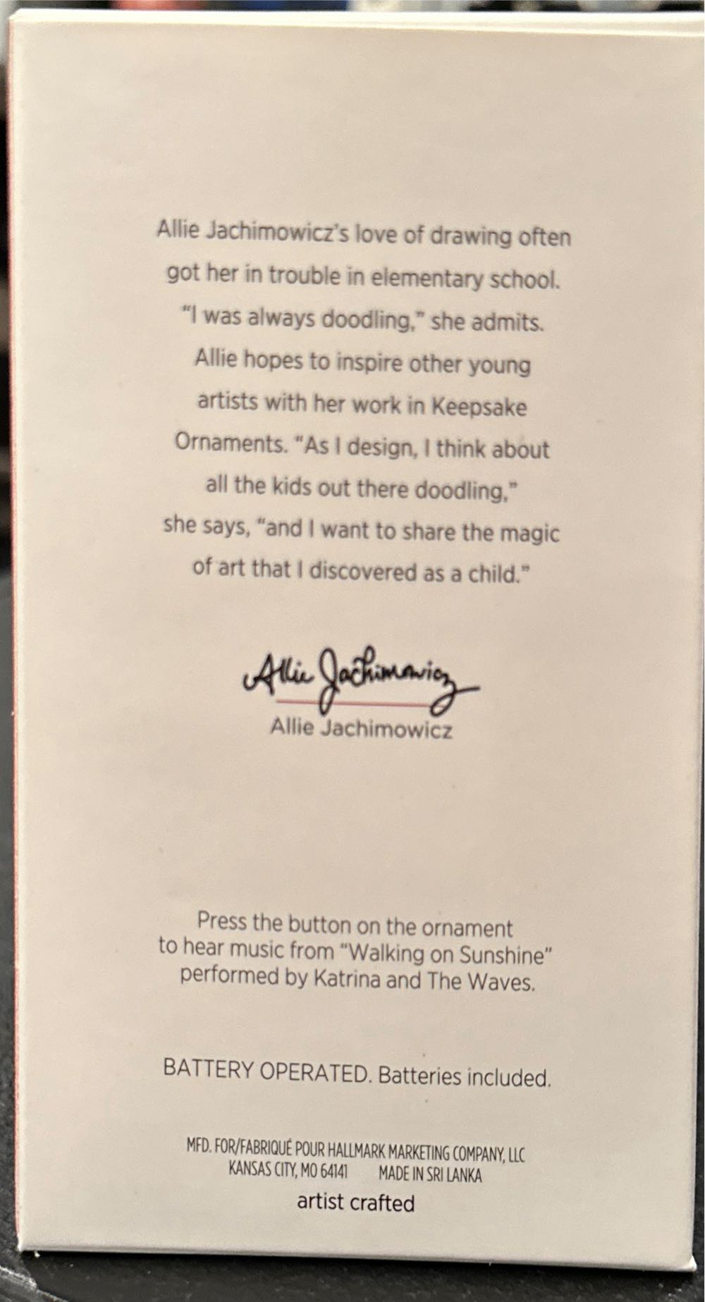 Walking On Sunshine - Summer (Beach) ornament collectible [Barcode 763795469932] - Main Image 3