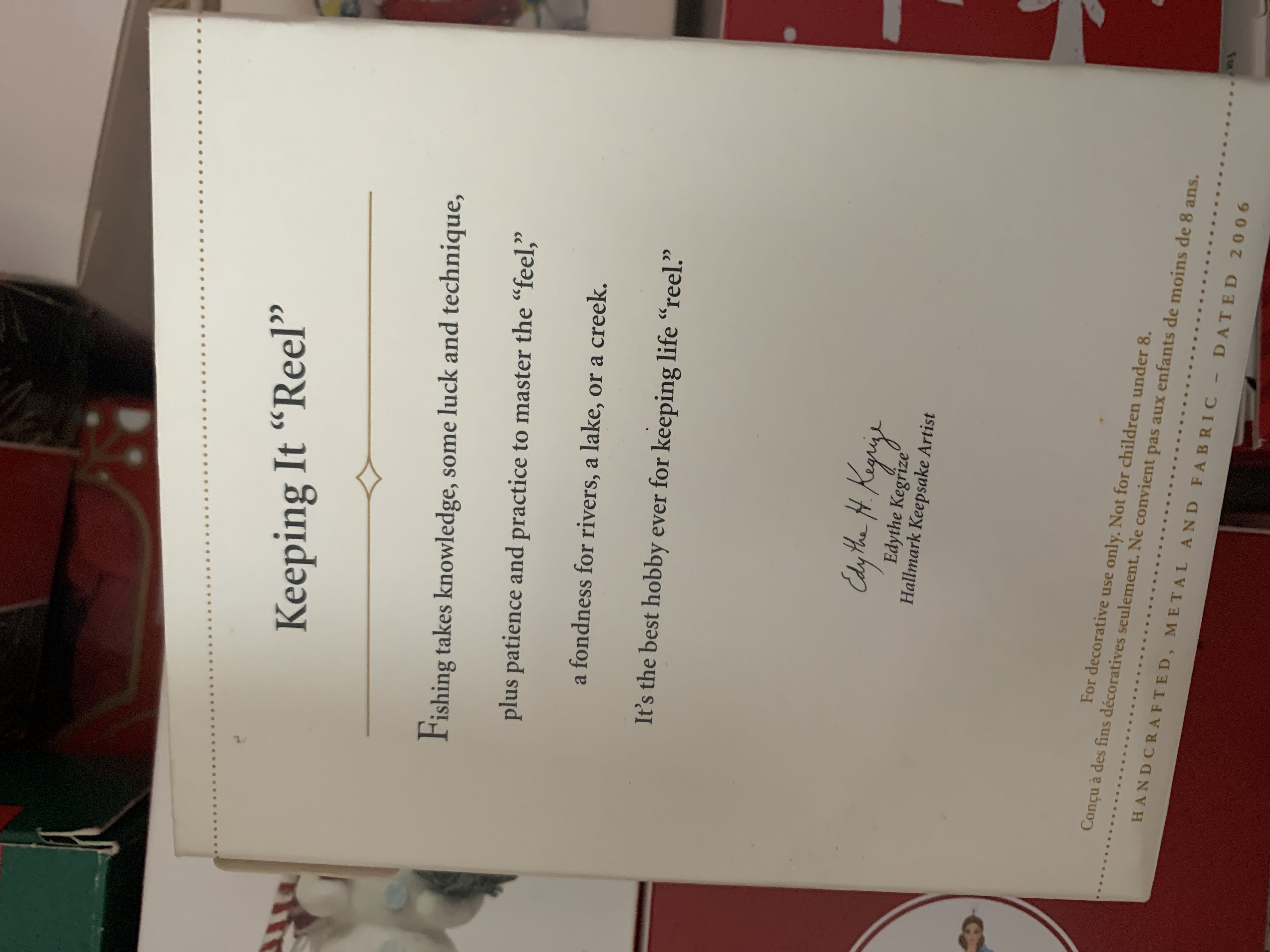 Keeping It “Reel” - Fishing (Fishing) ornament collectible [Barcode 015012931297] - Main Image 2