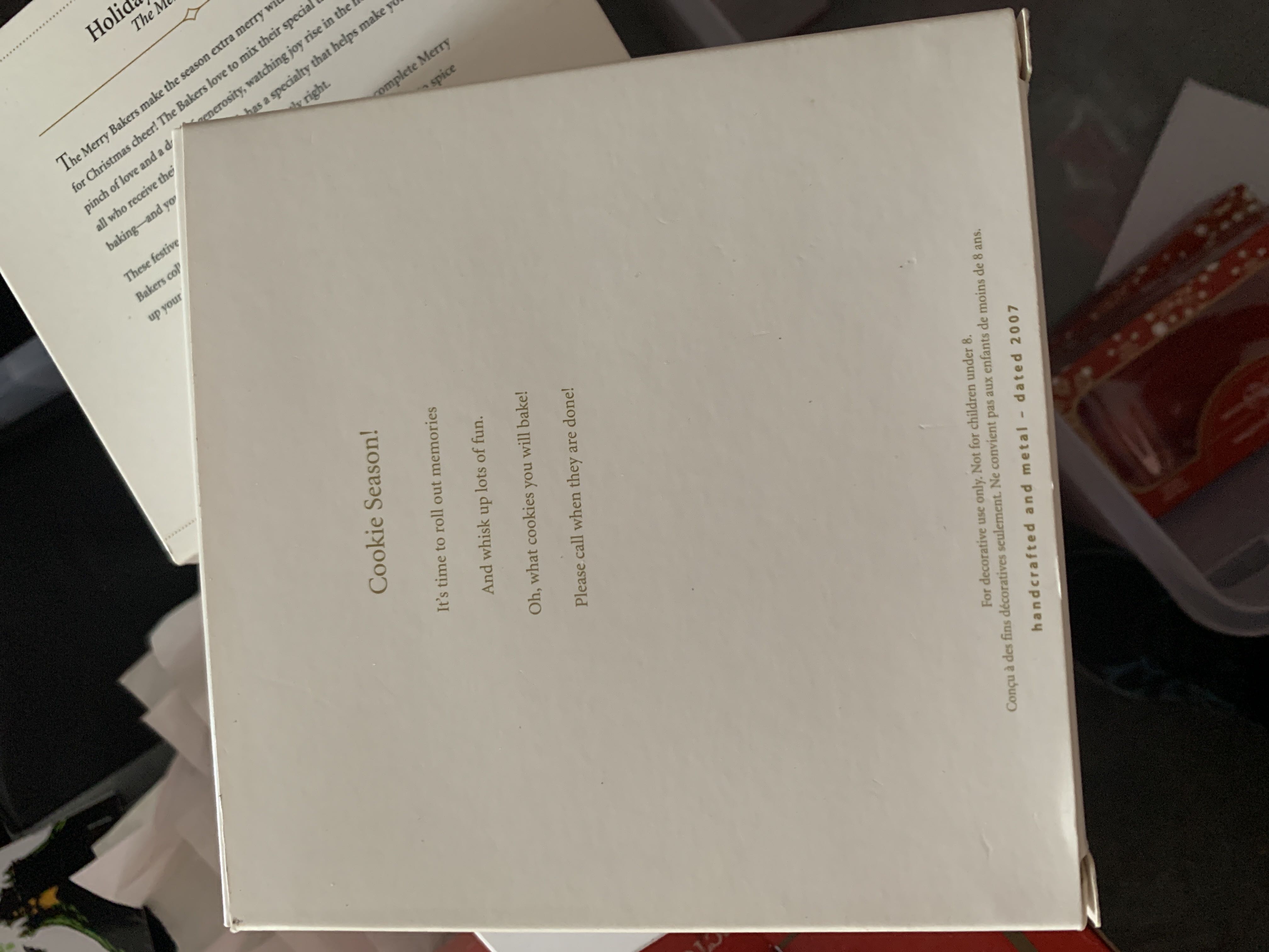 Cookie Season - Keepsake Miniature (Cookie Season!) ornament collectible [Barcode 015012992106] - Main Image 2