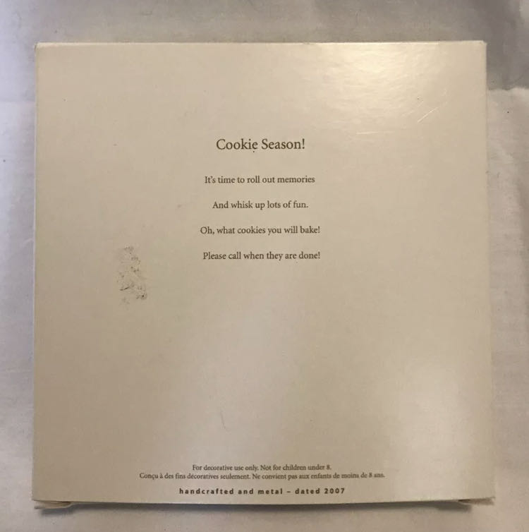 Cookie Season - Keepsake Miniature (Cookie Season!) ornament collectible [Barcode 015012992106] - Main Image 3