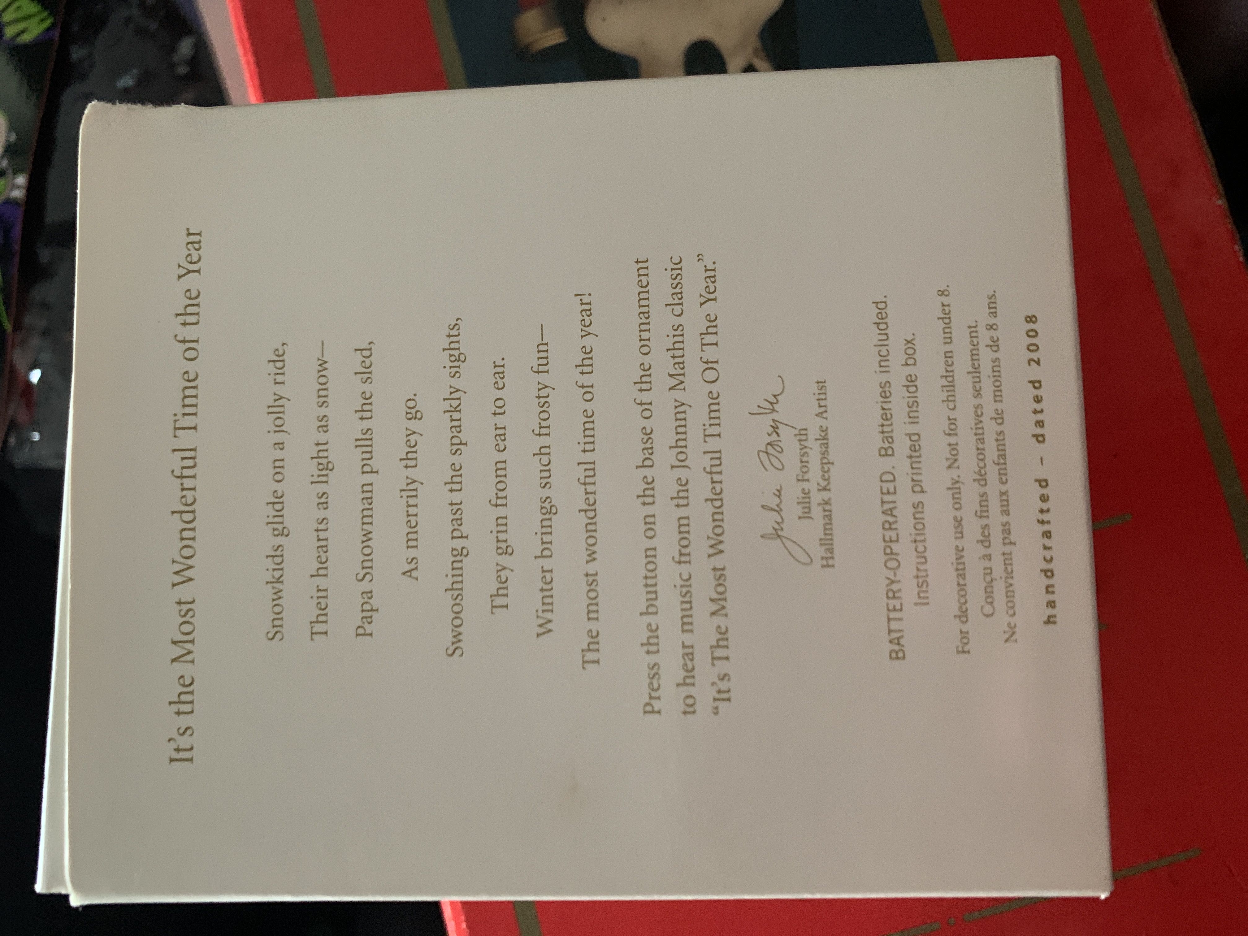 It’s The Most Wonderful Time Of The Year - Magic Sound (Snowman) ornament collectible [Barcode 795902056261] - Main Image 2