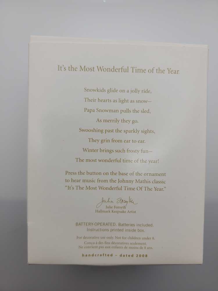 It’s The Most Wonderful Time Of The Year - Magic Sound (Snowman) ornament collectible [Barcode 795902056261] - Main Image 3