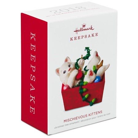 Mischievous Kittens 2018  (Cats) ornament collectible - Main Image 2