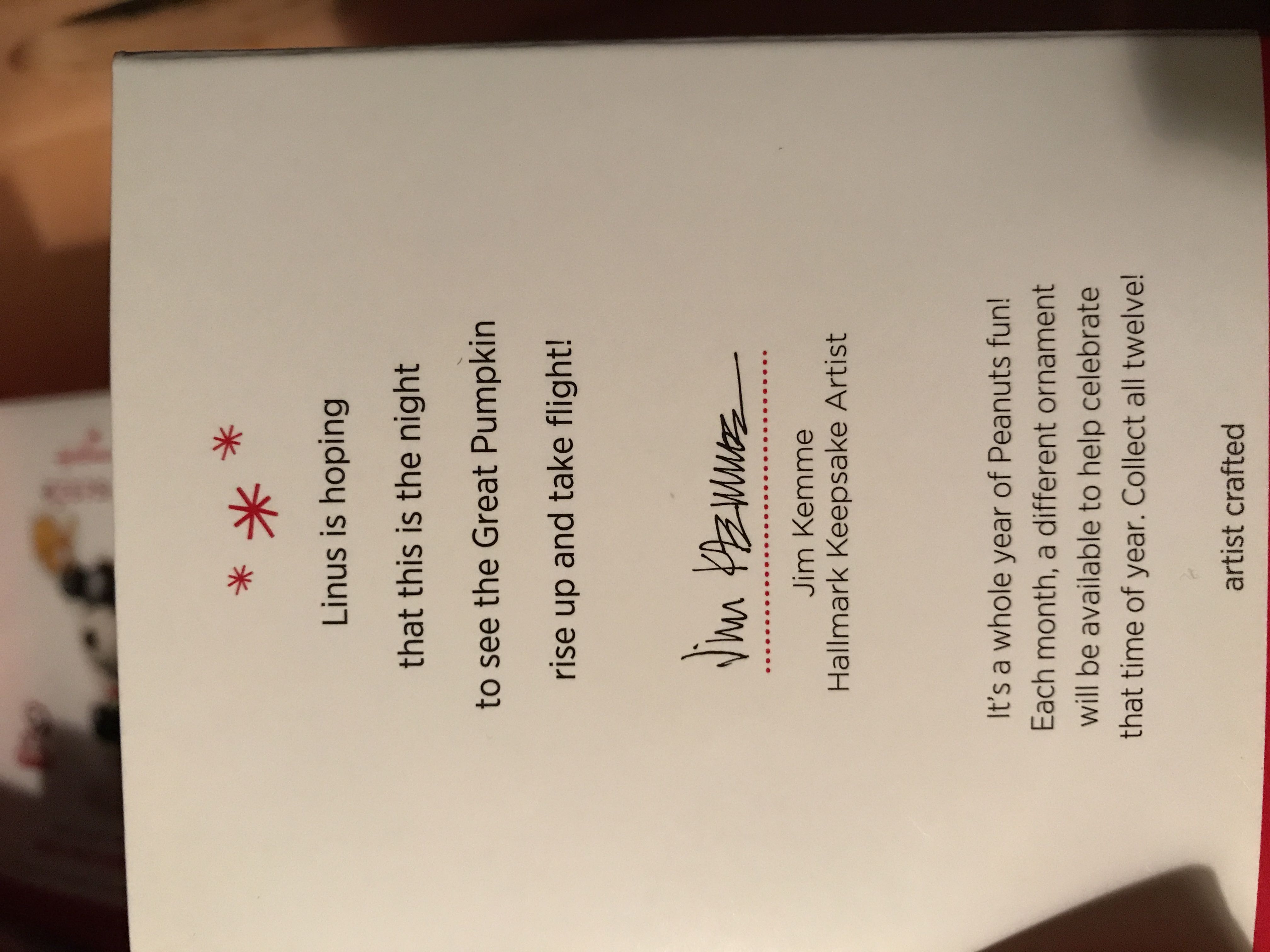 Waiting For The Great Pumpkin - Happiness Is Peanuts All Year Long (3rd In Series) ornament collectible [Barcode 795902345464] - Main Image 2