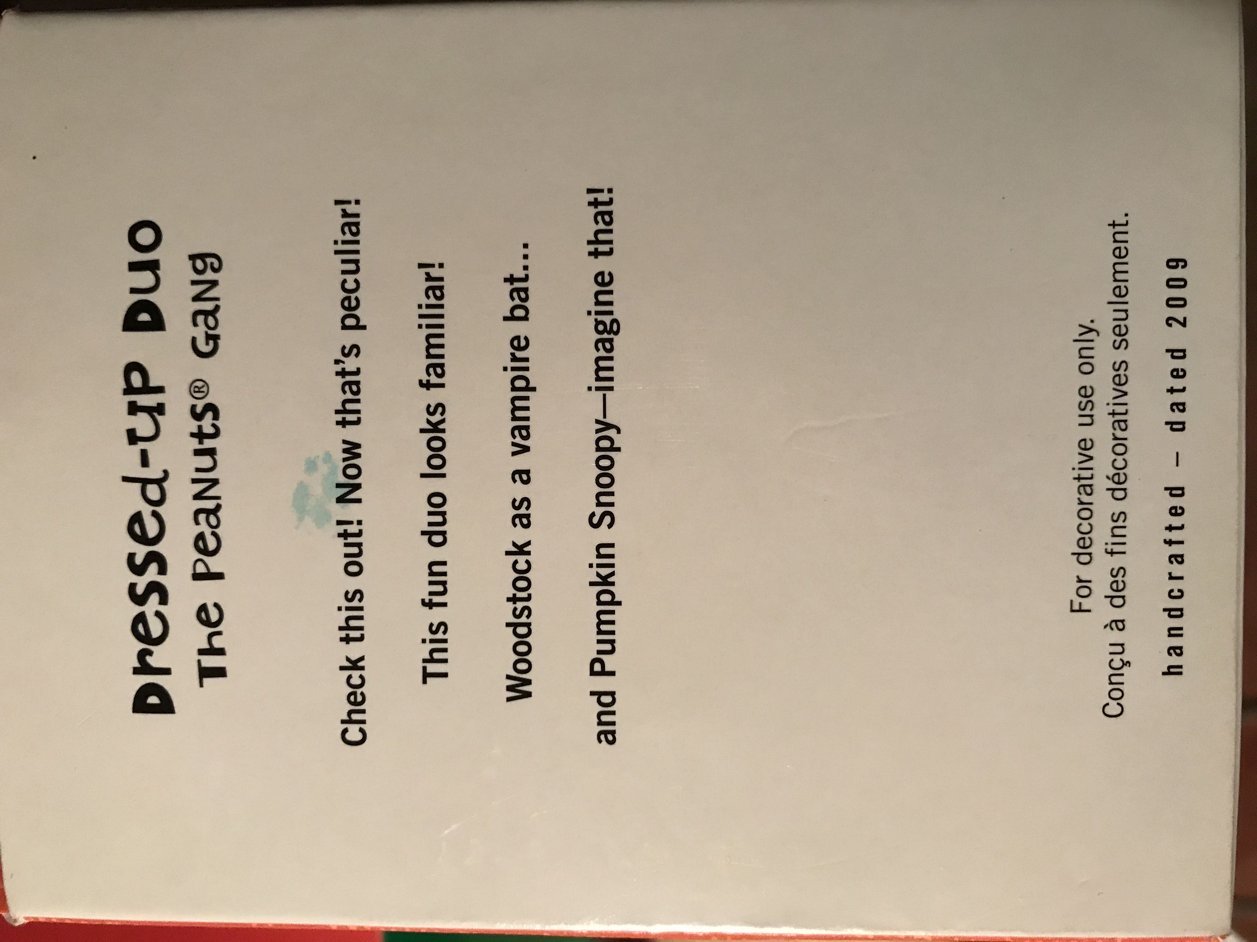 TPG09 Dressed-up Duo The Peanuts Gang - The Peanuts Gang (Halloween - The Peanuts Gang) ornament collectible [Barcode 795902090739] - Main Image 2