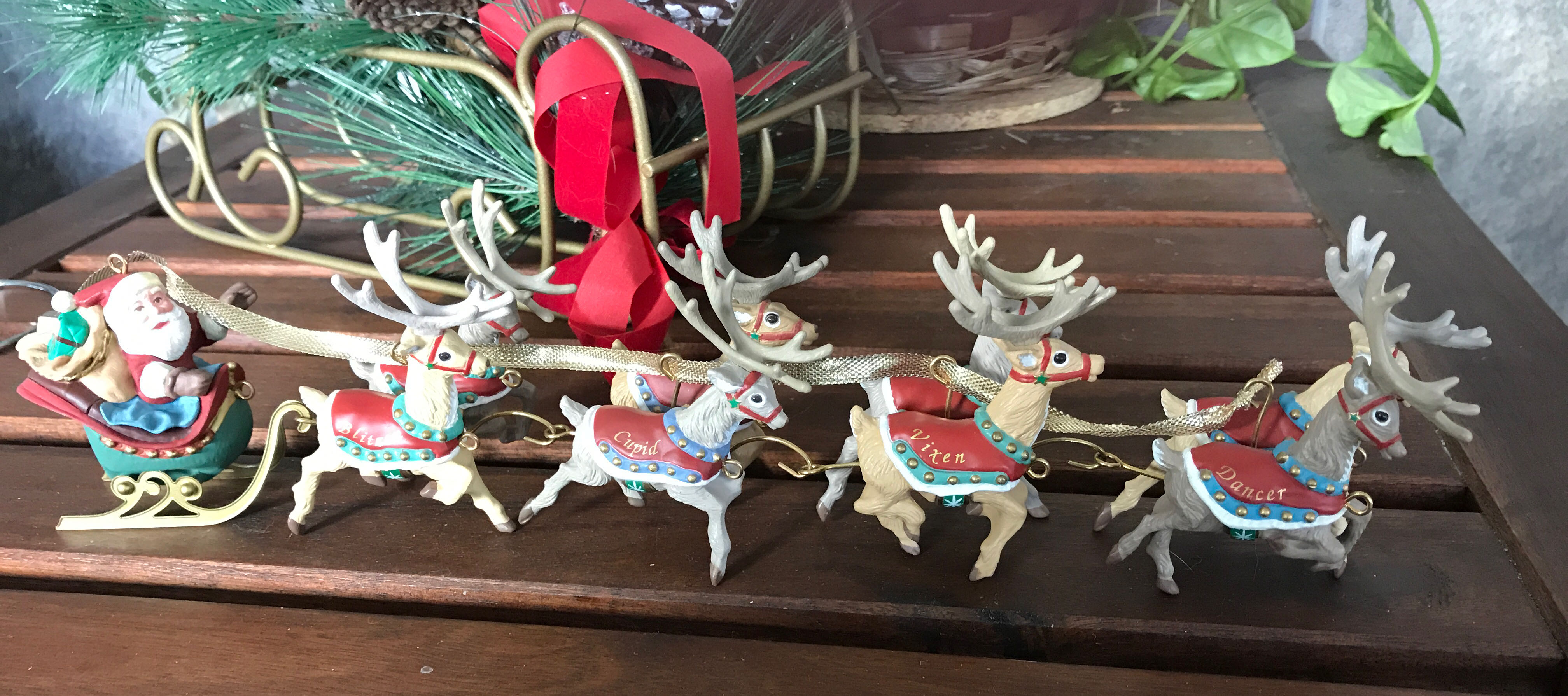 Dasher And Dancer - Santa And His Reindeer (Christmas) ornament collectible - Main Image 2
