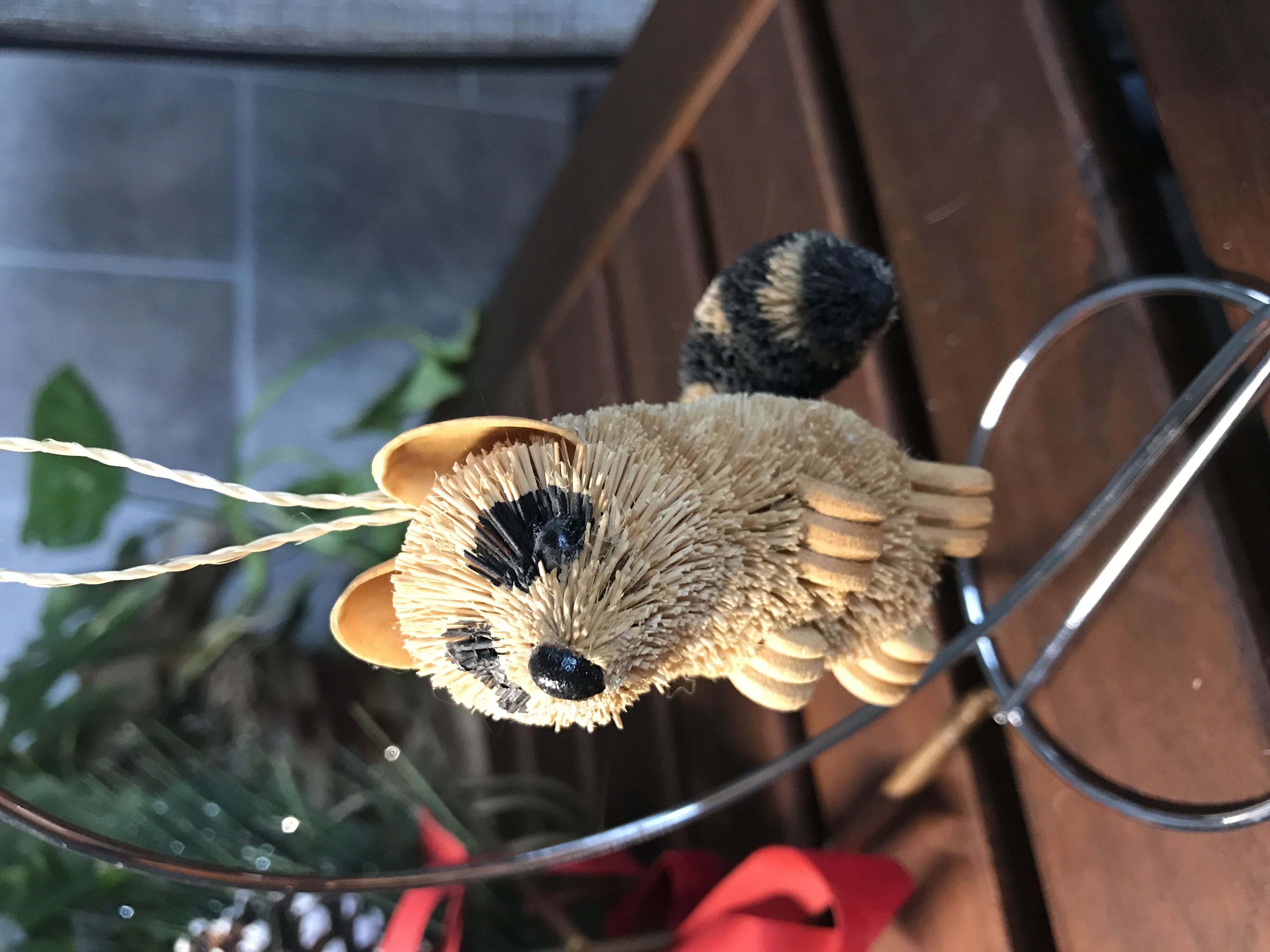 Melrose Brown enchanted Forest translucent ball with Green Glitter Boughs