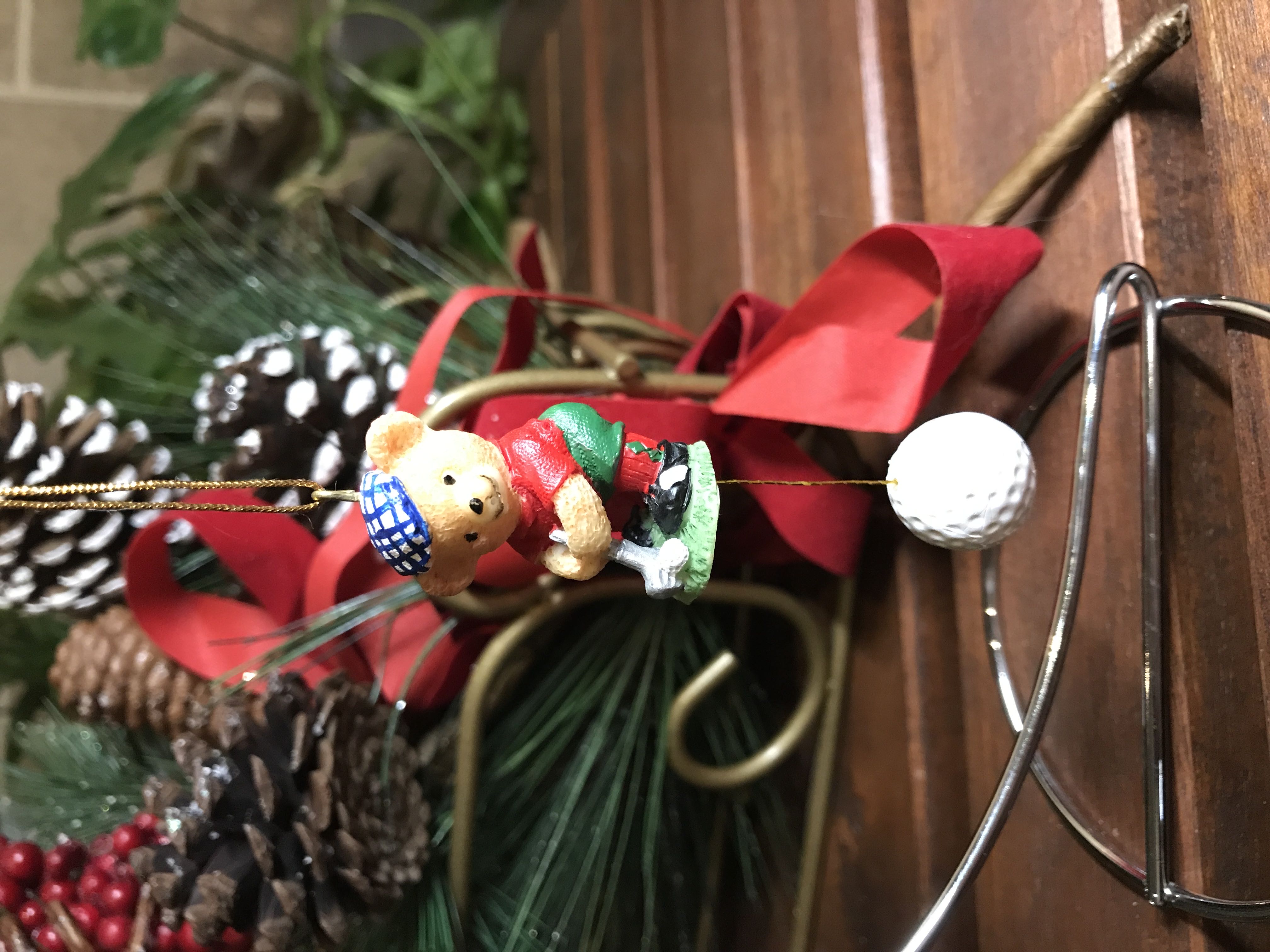 Golfing Bear  ornament collectible - Main Image 1