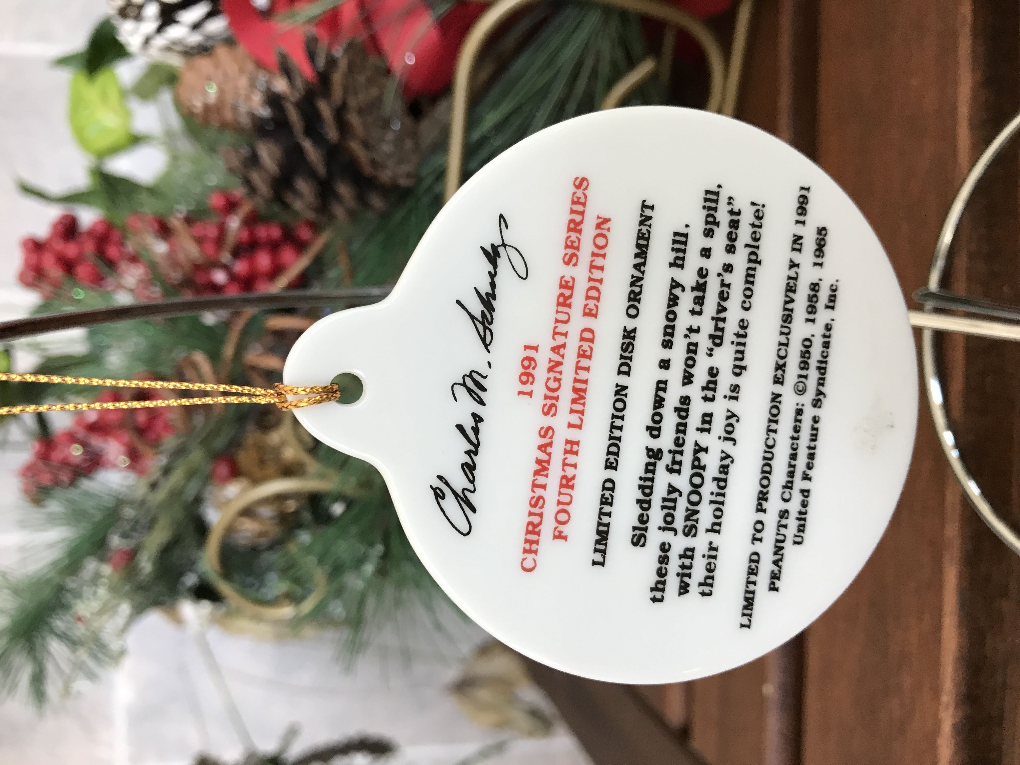 Peanuts Disc 1991  (Peanuts) ornament collectible - Main Image 3