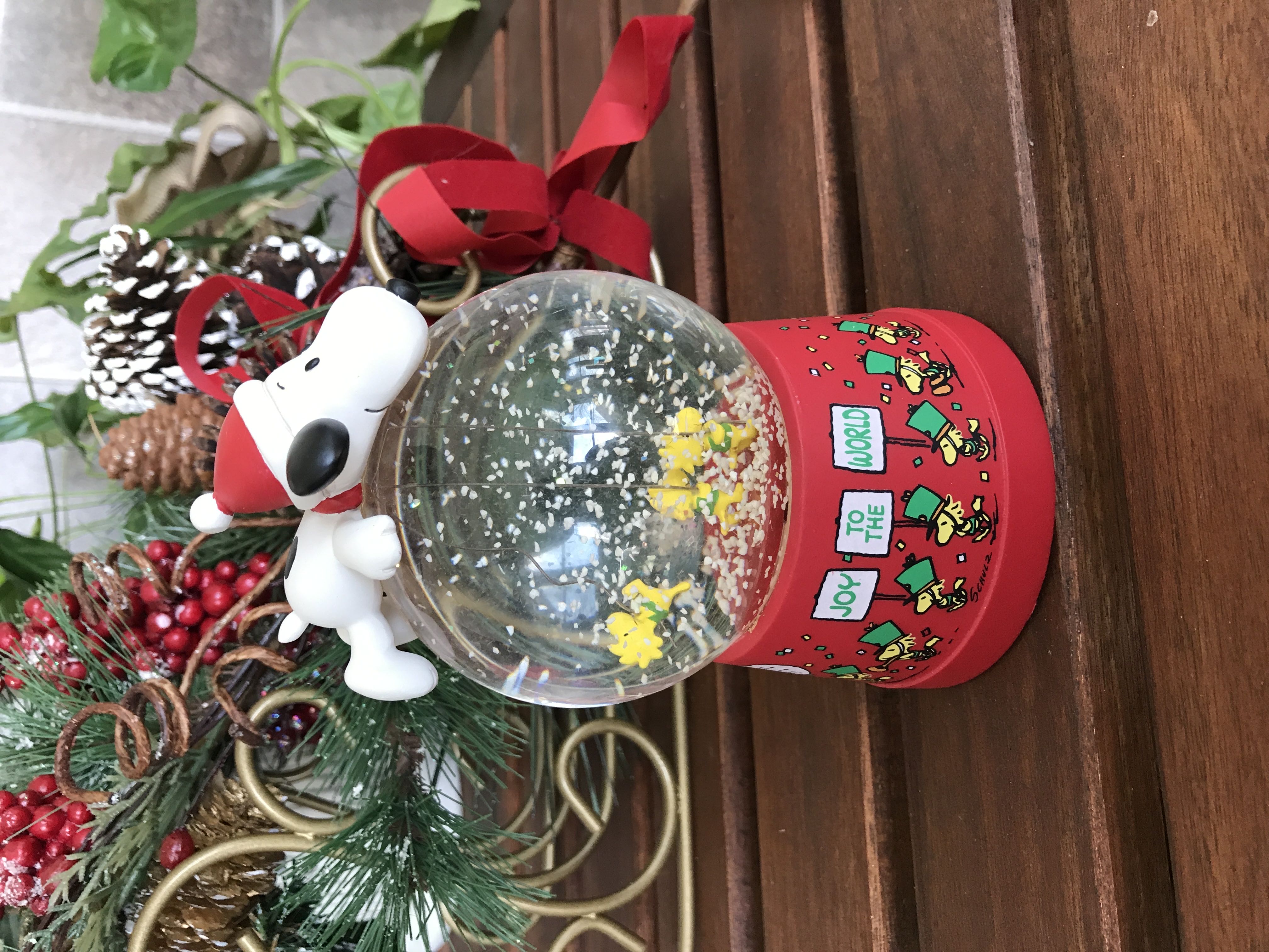 Snoopy On Parade Snow Globe  (Peanuts) ornament collectible - Main Image 2
