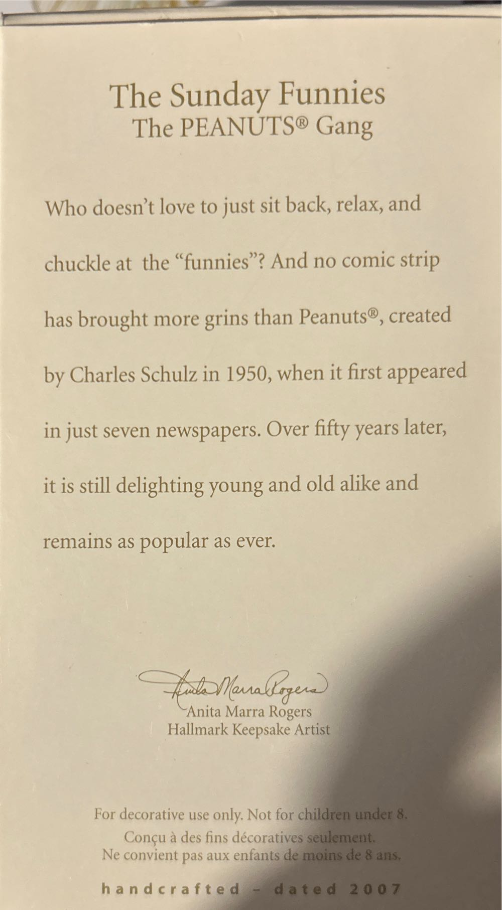 Sunday Funnies - Peanuts Non-Christmas (Peanuts) ornament collectible - Main Image 4