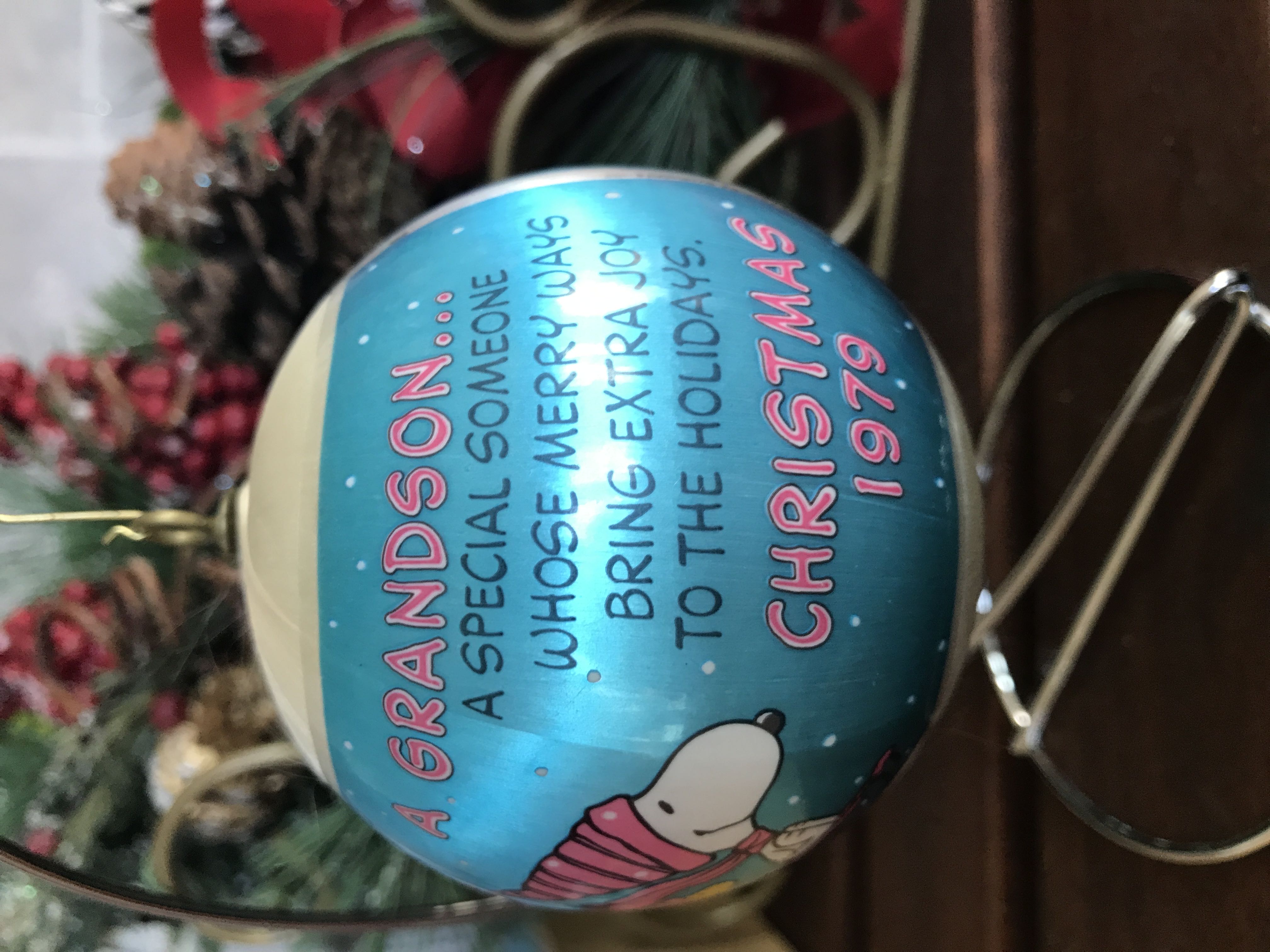 Snoopy Ornament Ball - Grandson 1979 - The Peanuts Gang (Peanuts) ornament collectible - Main Image 2